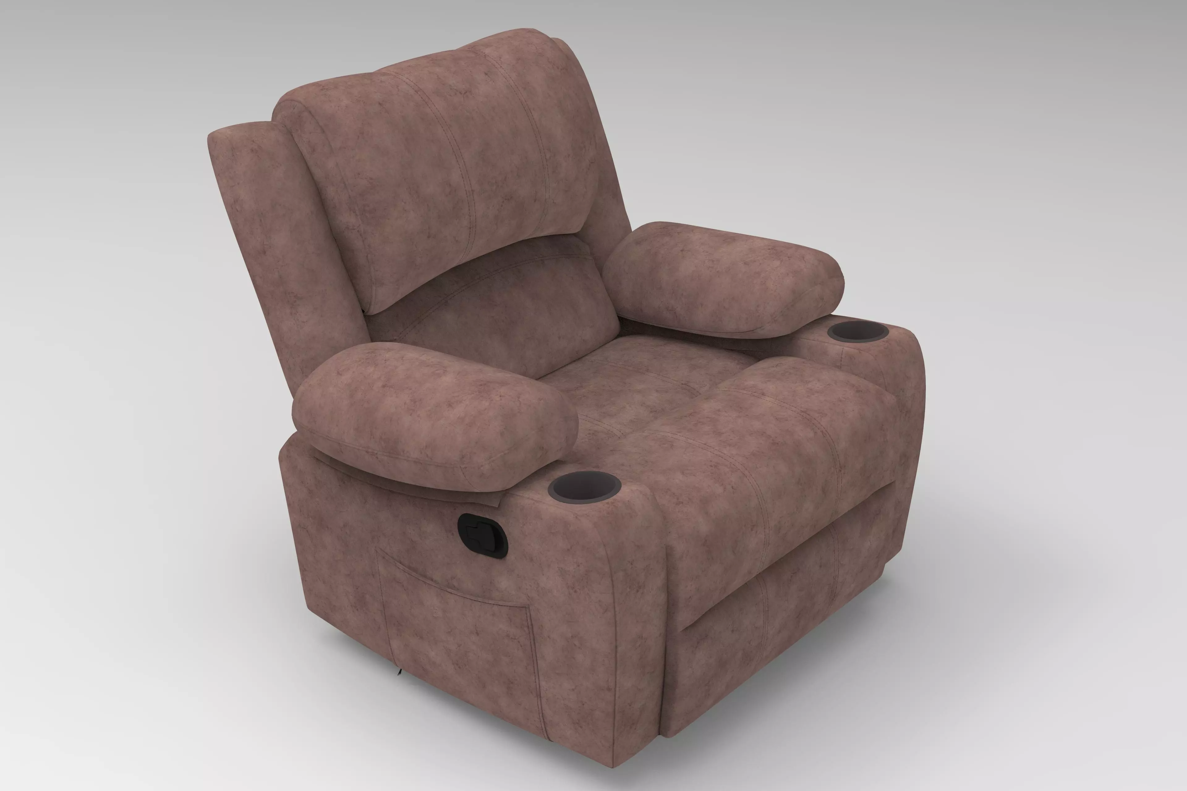 Recliner Chair Low-poly 3D model_2