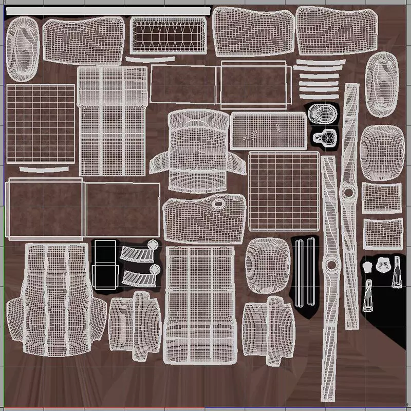 Recliner Chair Low-poly 3D model_6