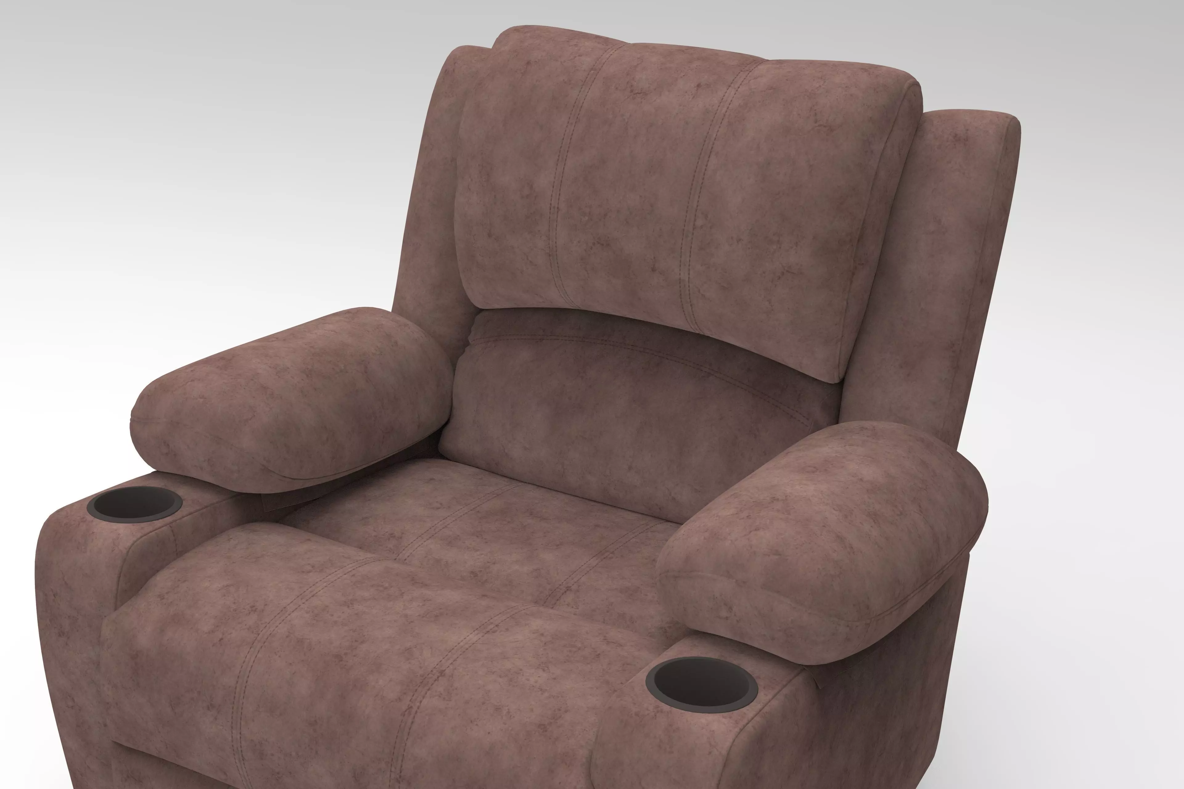 Recliner Chair Low-poly 3D model_1