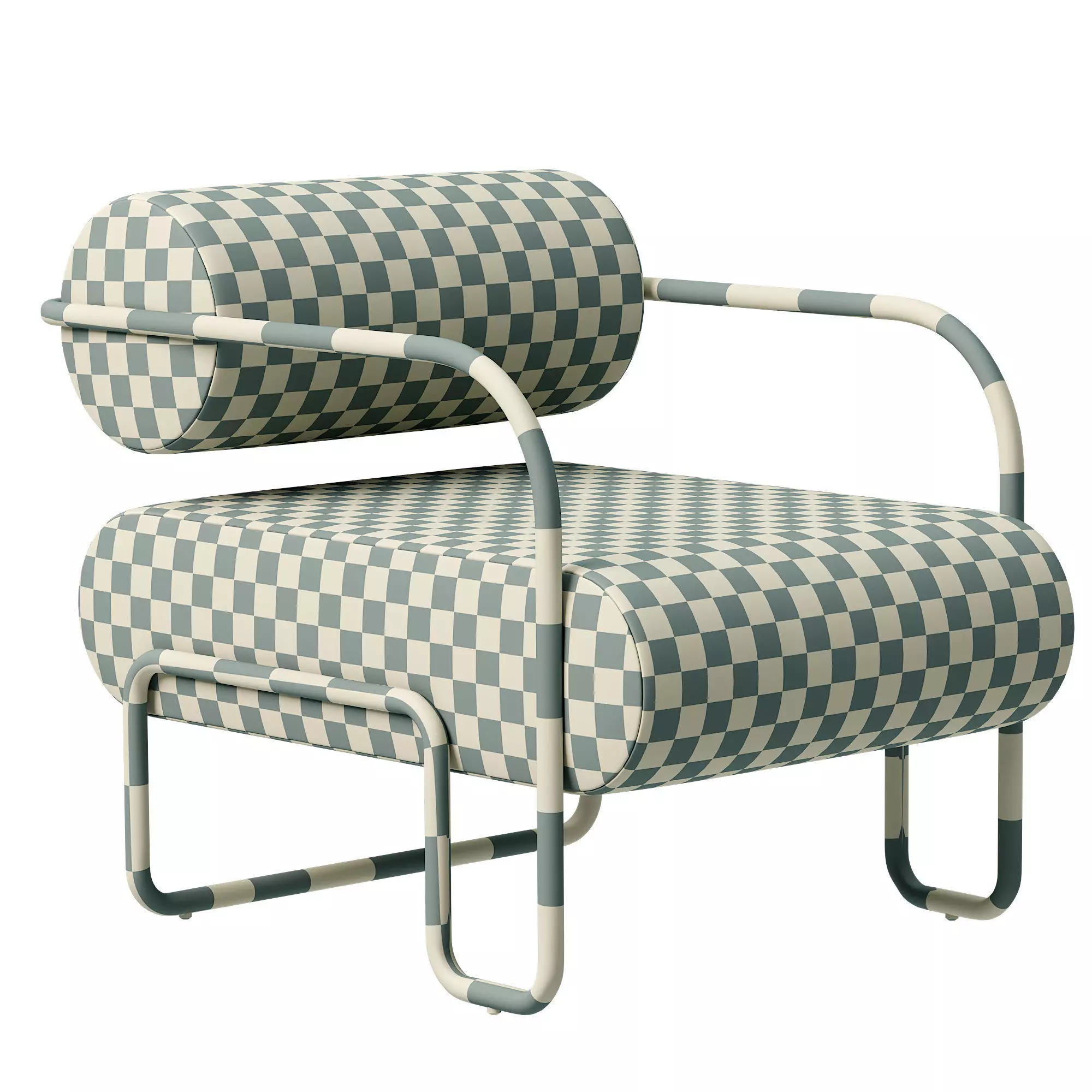 Club Chair in Como by Kelly Wearstler Low-poly 3D model_4