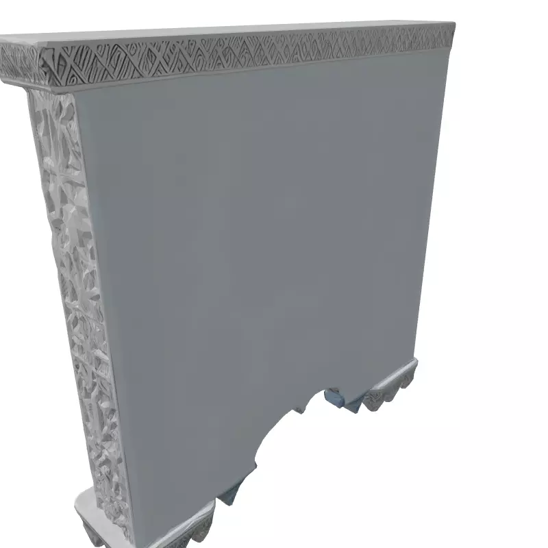 Ornate Islamic Architectural Arch Panel Low-poly 3D model_5