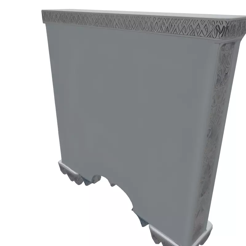 Ornate Islamic Architectural Arch Panel Low-poly 3D model_6
