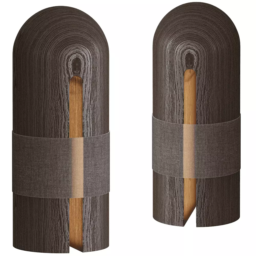 Minimalist Wood Table Lamp OTO Low-poly 3D model_0