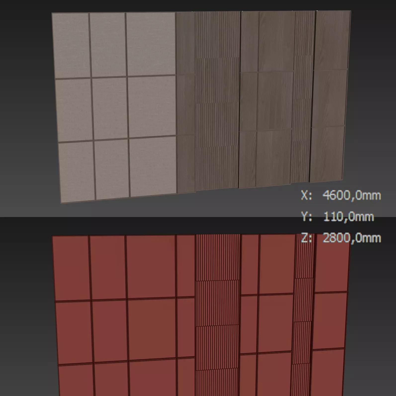 Decorative V75 Wall Panels 3D model_3