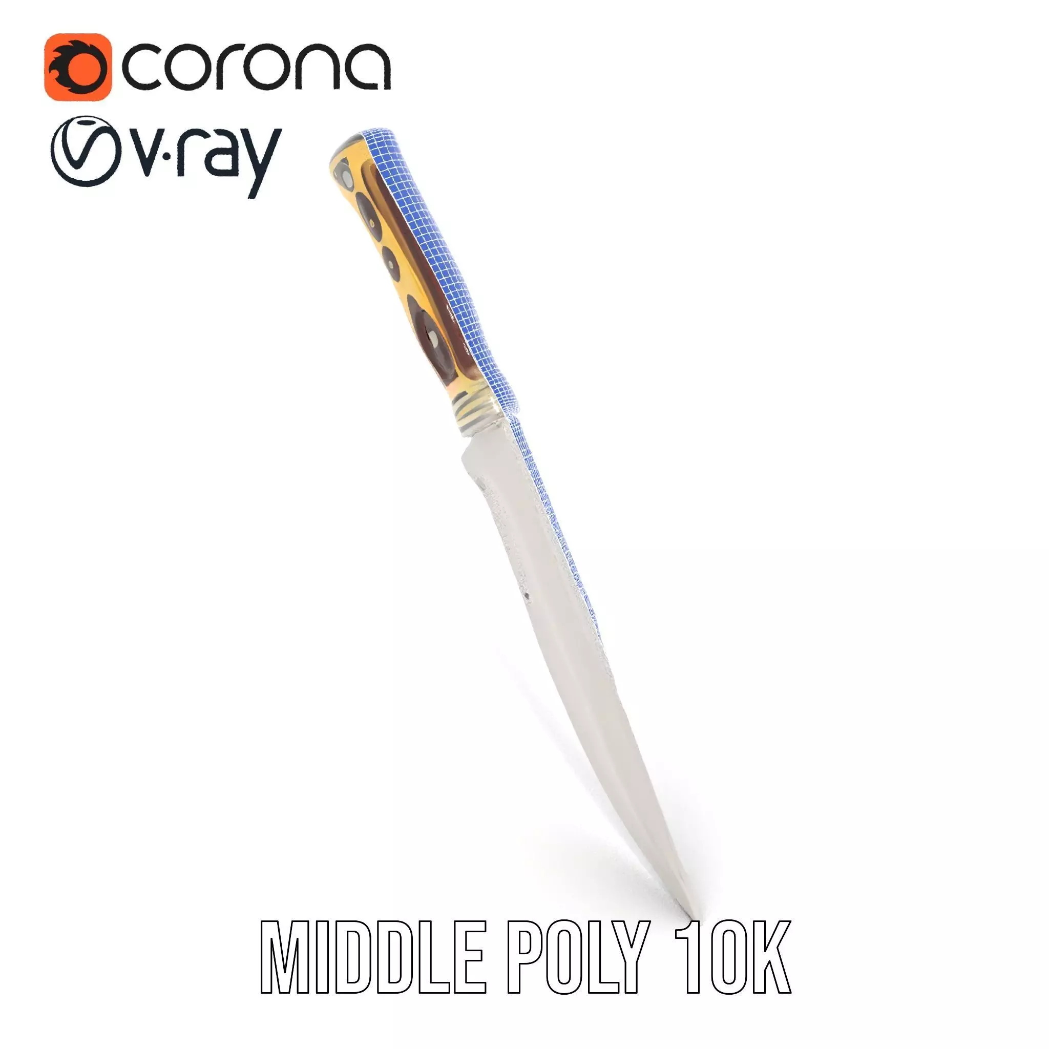 Elegant Tactical Knife model pack Low-poly 3D model_12