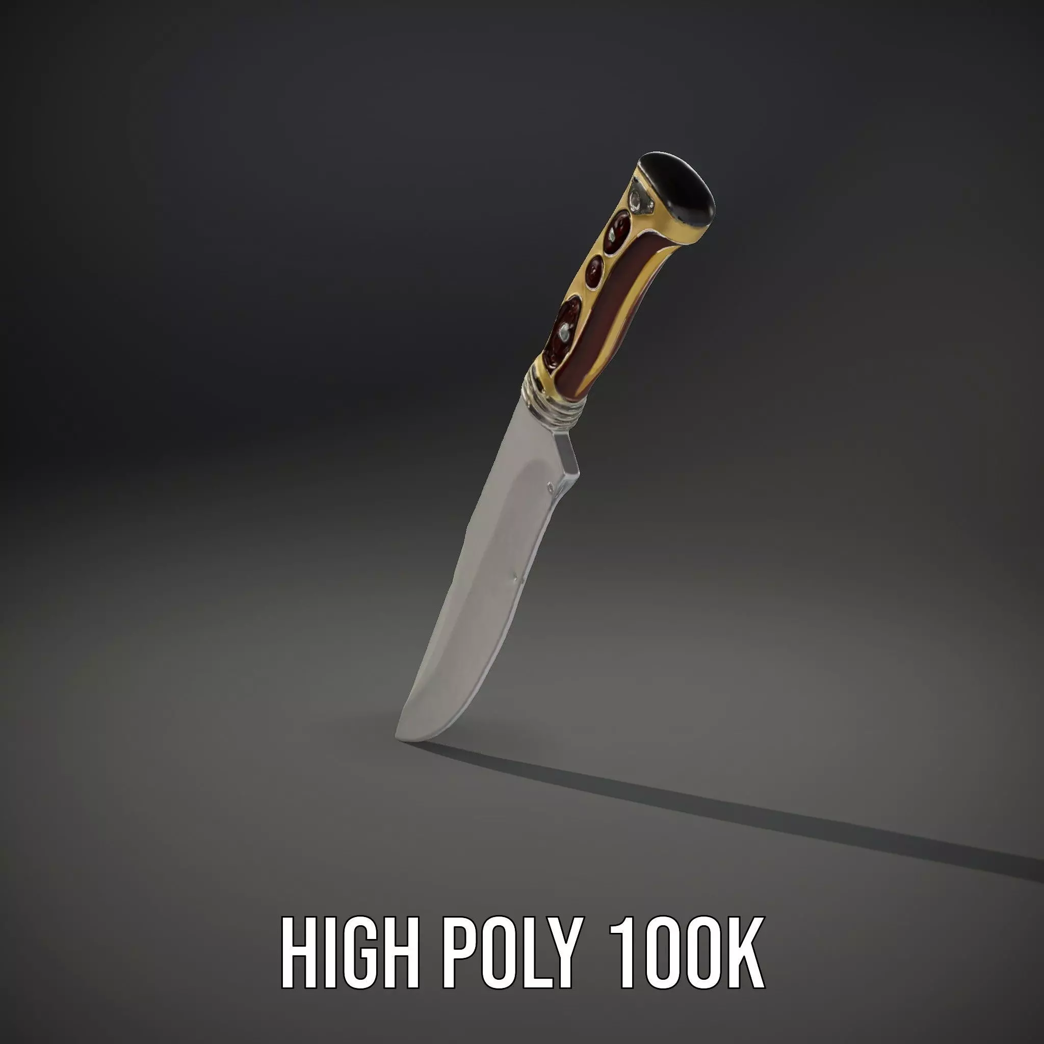 Elegant Tactical Knife model pack Low-poly 3D model_14
