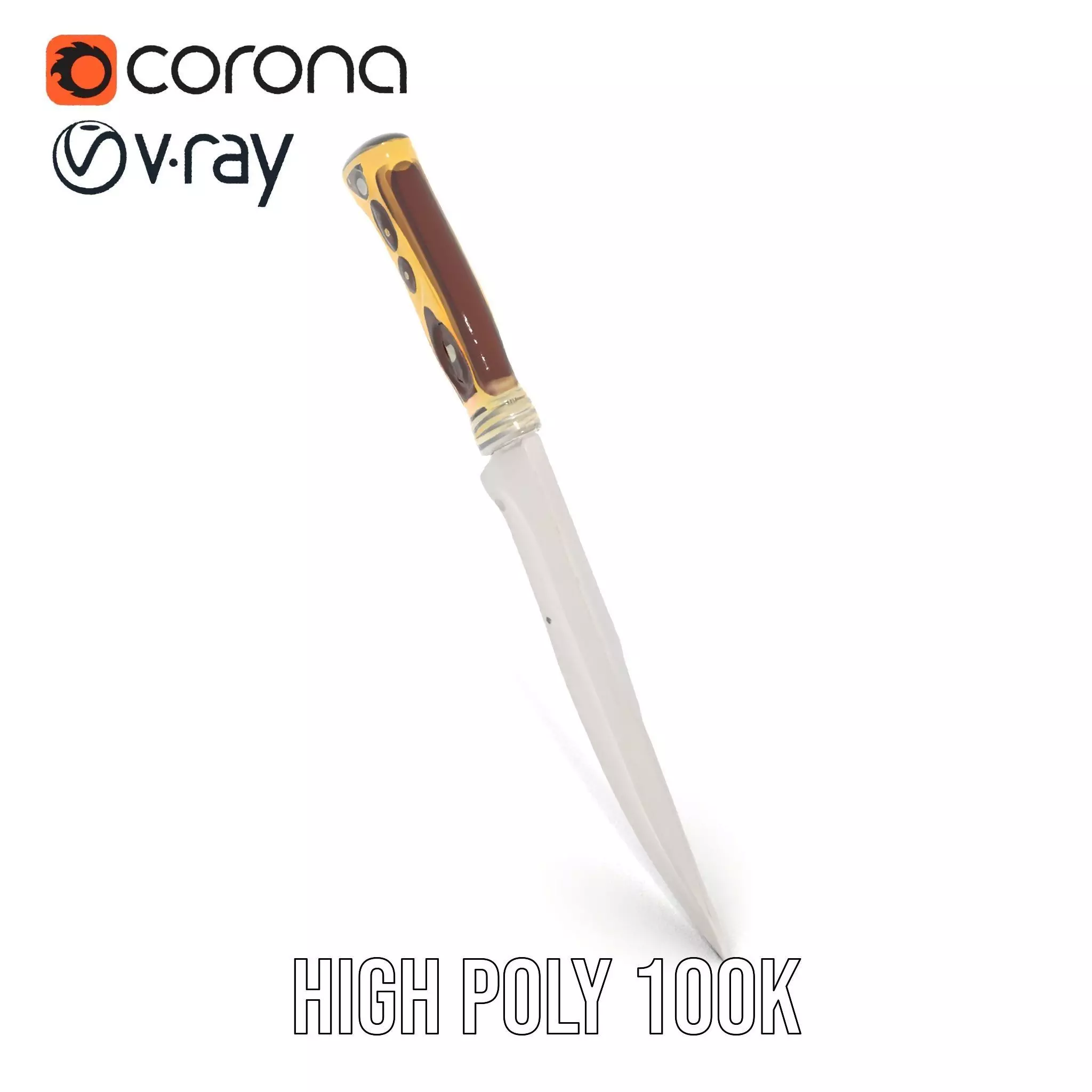 Elegant Tactical Knife model pack Low-poly 3D model_31