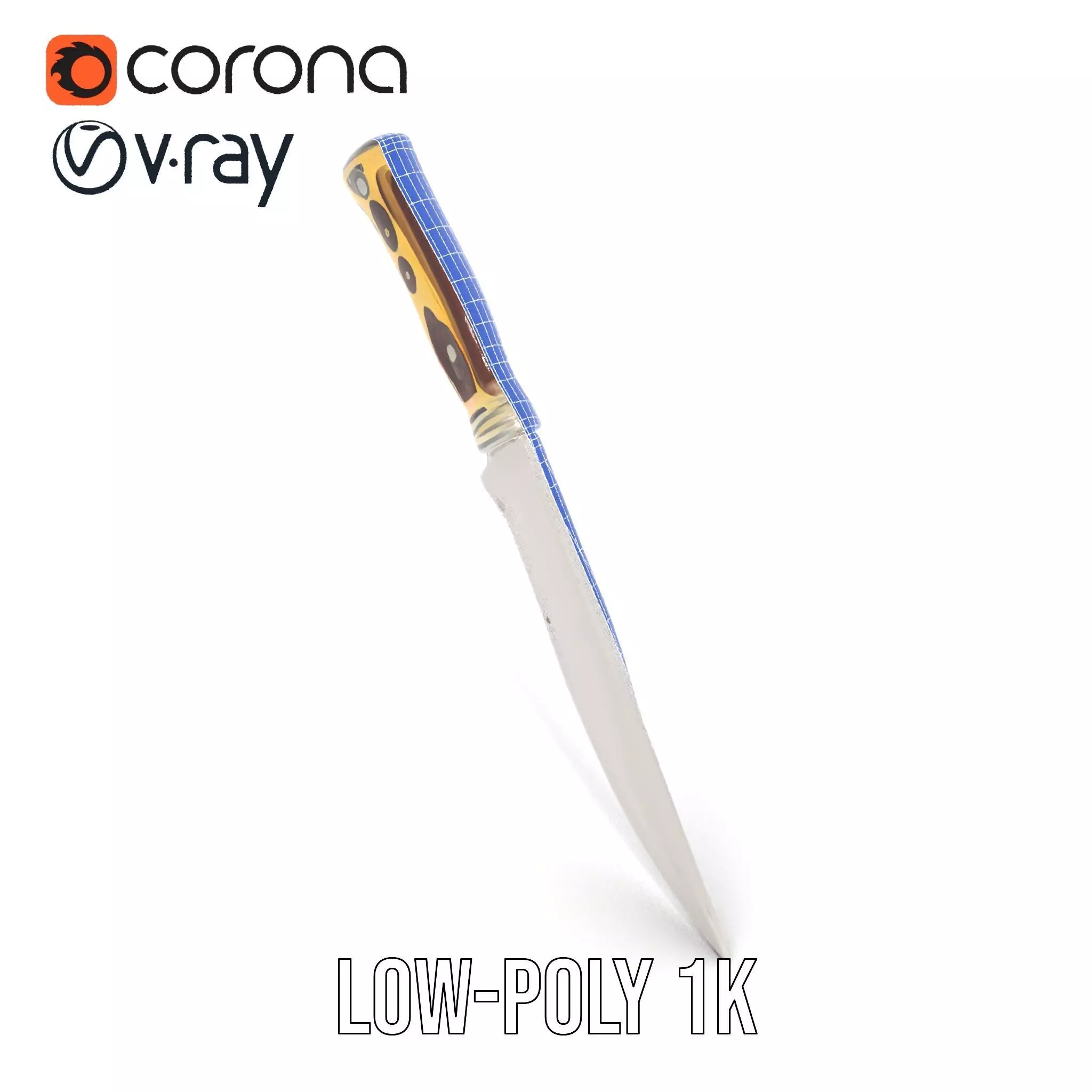 Elegant Tactical Knife model pack Low-poly 3D model_16