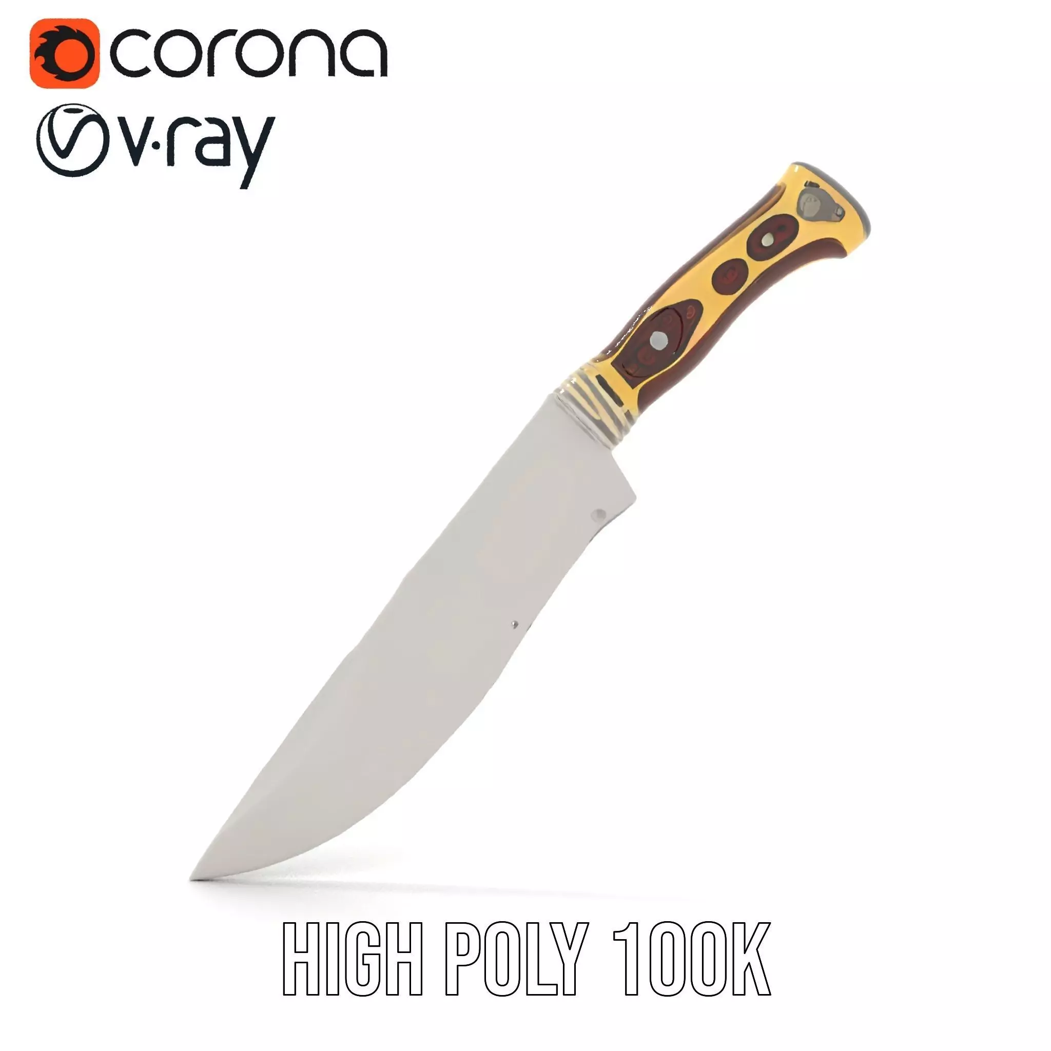 Elegant Tactical Knife model pack Low-poly 3D model_28