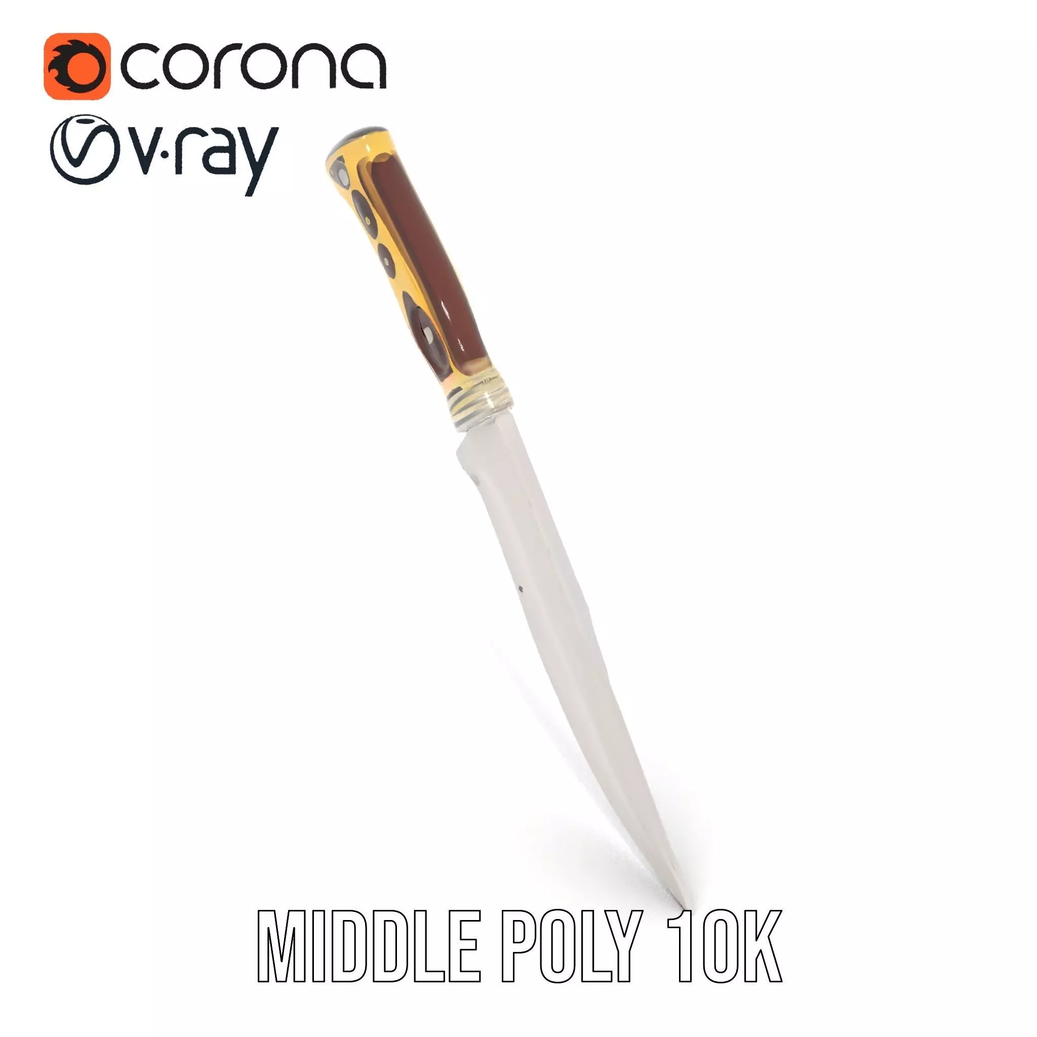 Elegant Tactical Knife model pack Low-poly 3D model_5