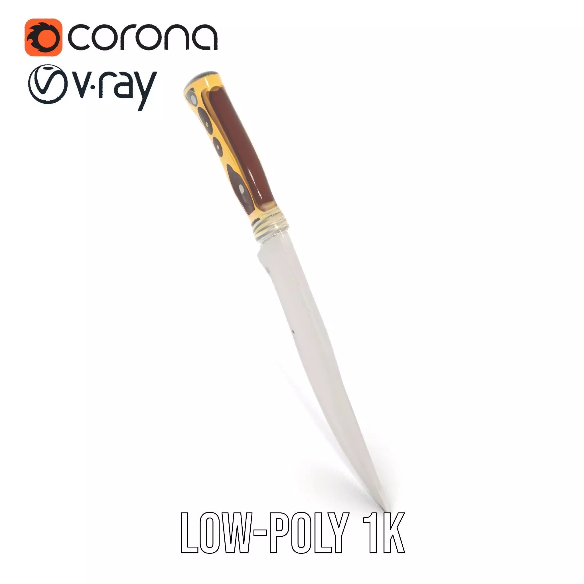 Elegant Tactical Knife model pack Low-poly 3D model_8