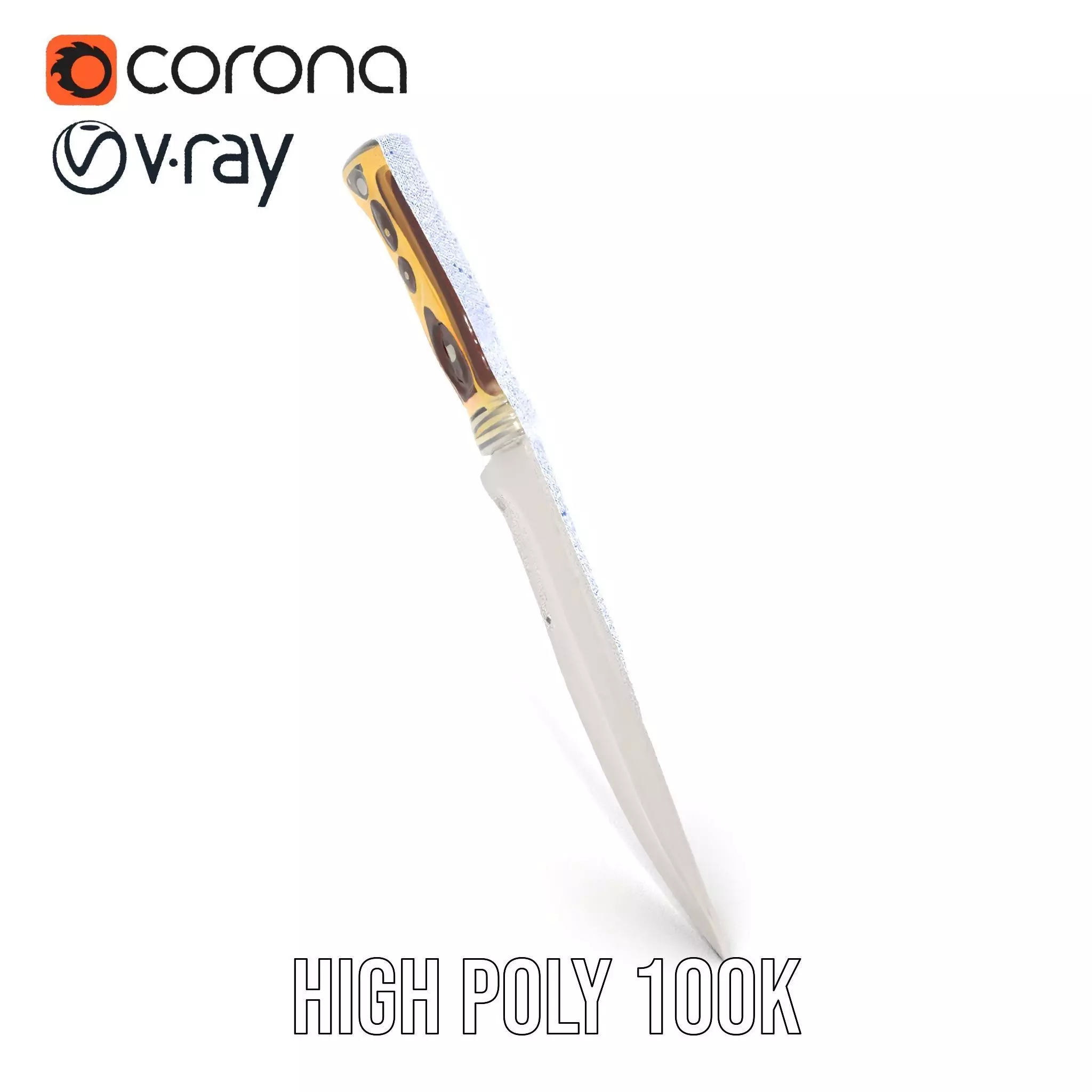 Elegant Tactical Knife model pack Low-poly 3D model_33