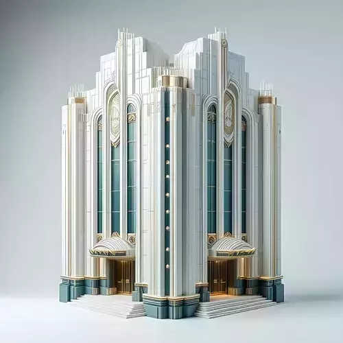 Art Deco Building 3D Model Low-poly 3D model