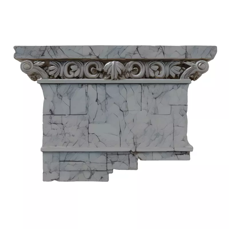 Greek Frieze Architectural Element Low-poly 3D model_7