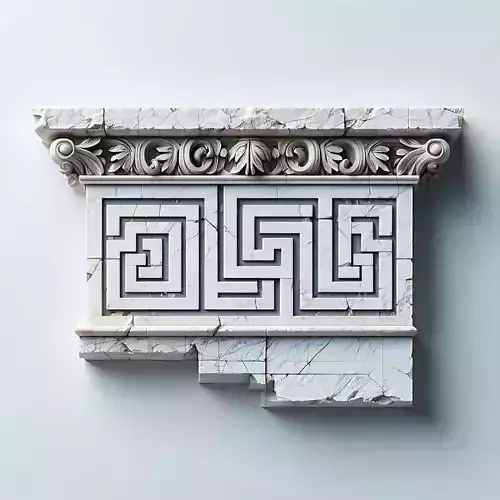 Greek Frieze Architectural Element Low-poly 3D model
