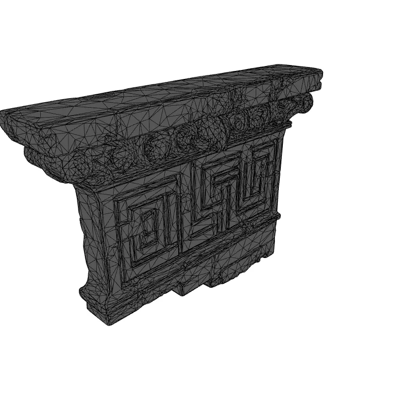 Greek Frieze Architectural Element Low-poly 3D model_1