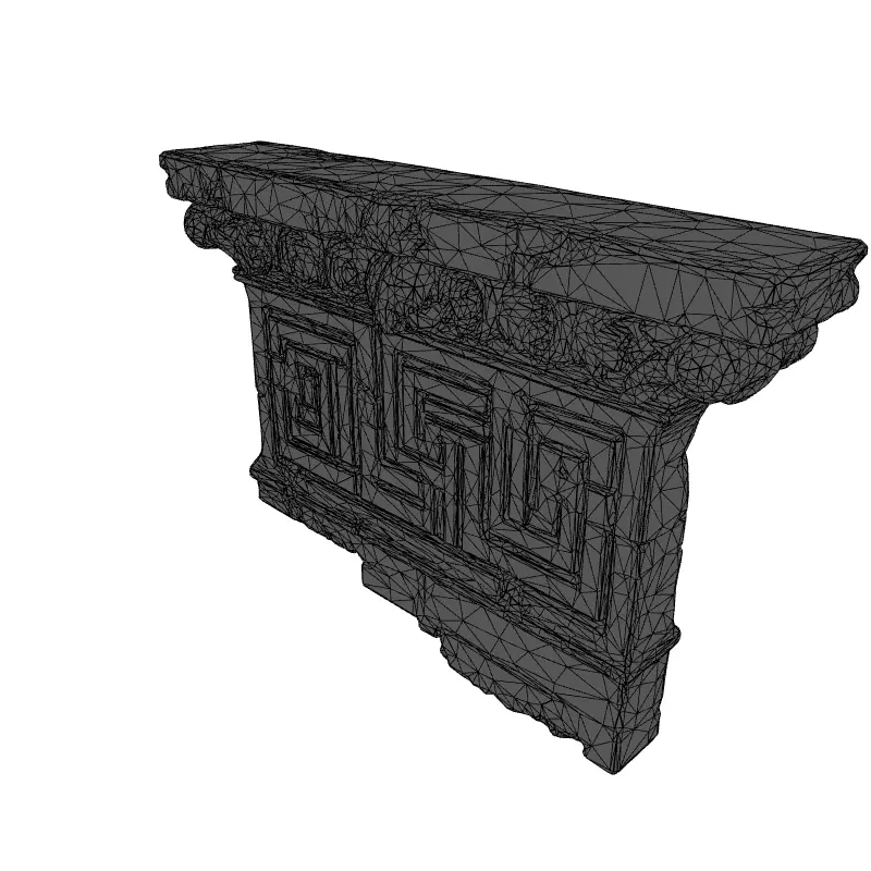 Greek Frieze Architectural Element Low-poly 3D model_9