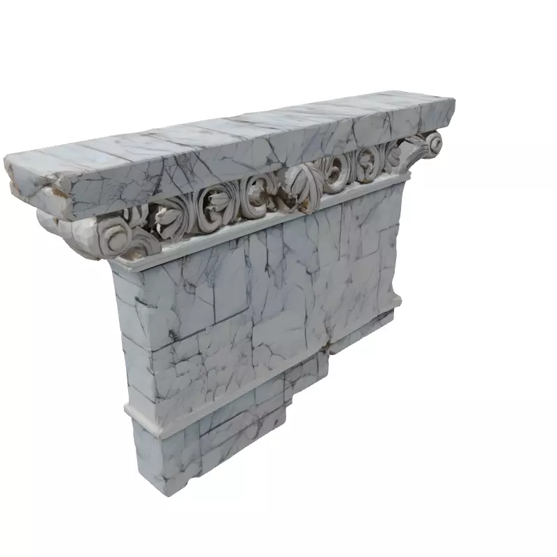 Greek Frieze Architectural Element Low-poly 3D model_5