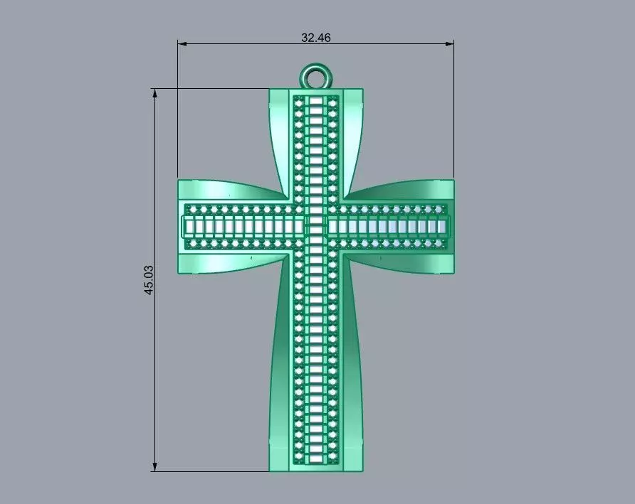 Cross pendant or necklace 3D print model_2