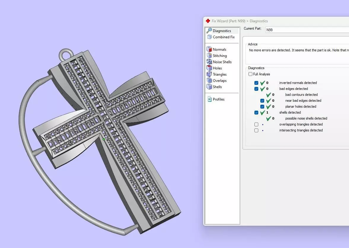Cross pendant or necklace 3D print model_7