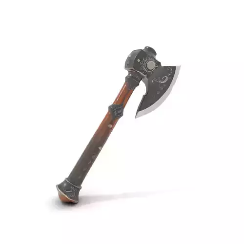 Ornate Battle Axe model pack Low-poly 3D model