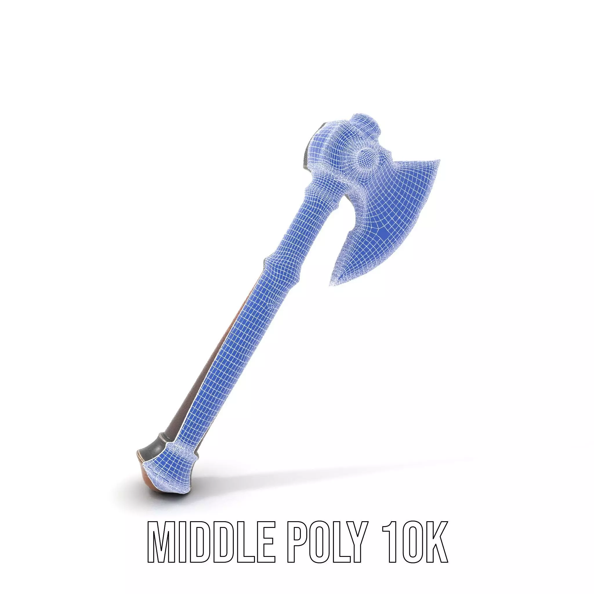 Ornate Battle Axe model pack Low-poly 3D model_27