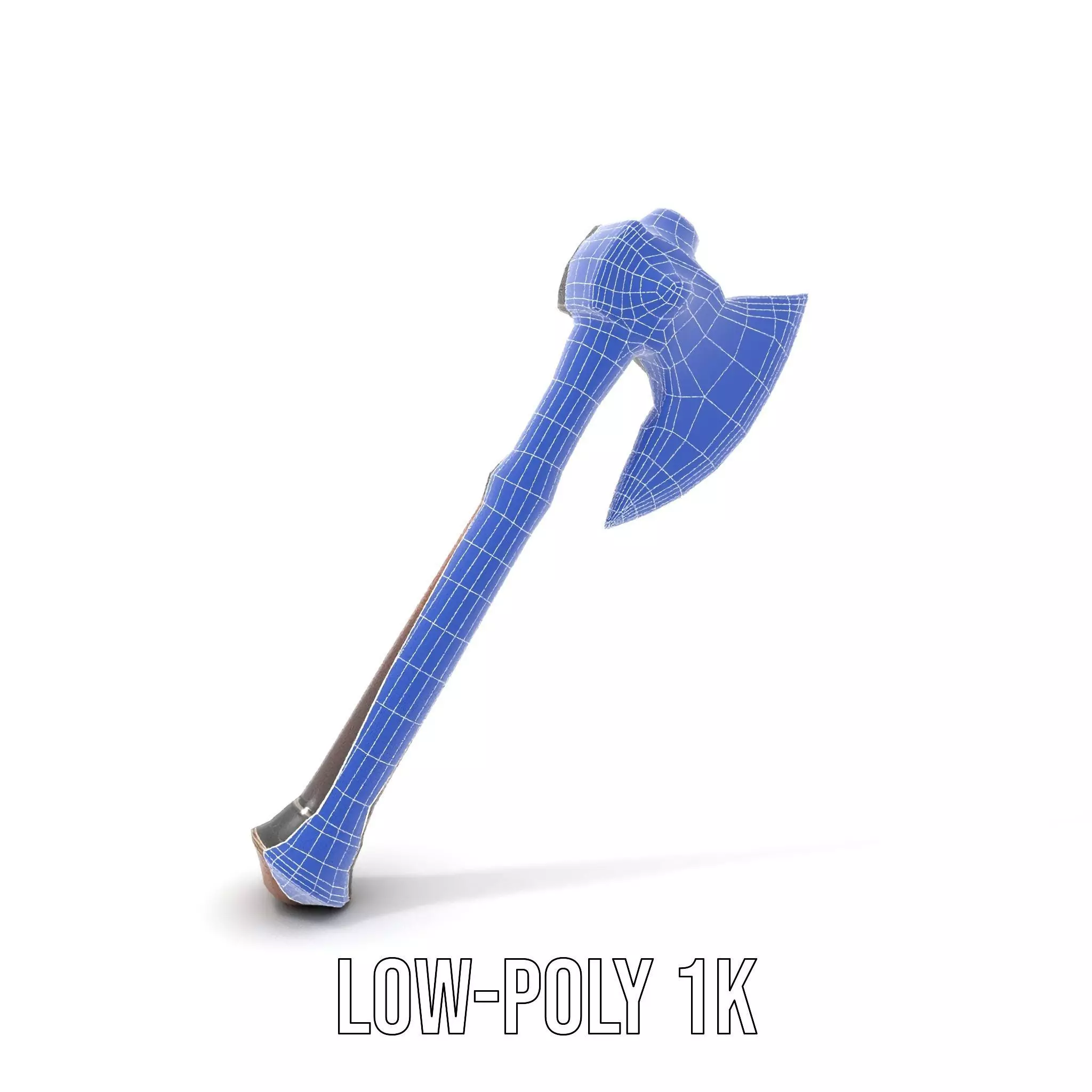 Ornate Battle Axe model pack Low-poly 3D model_17