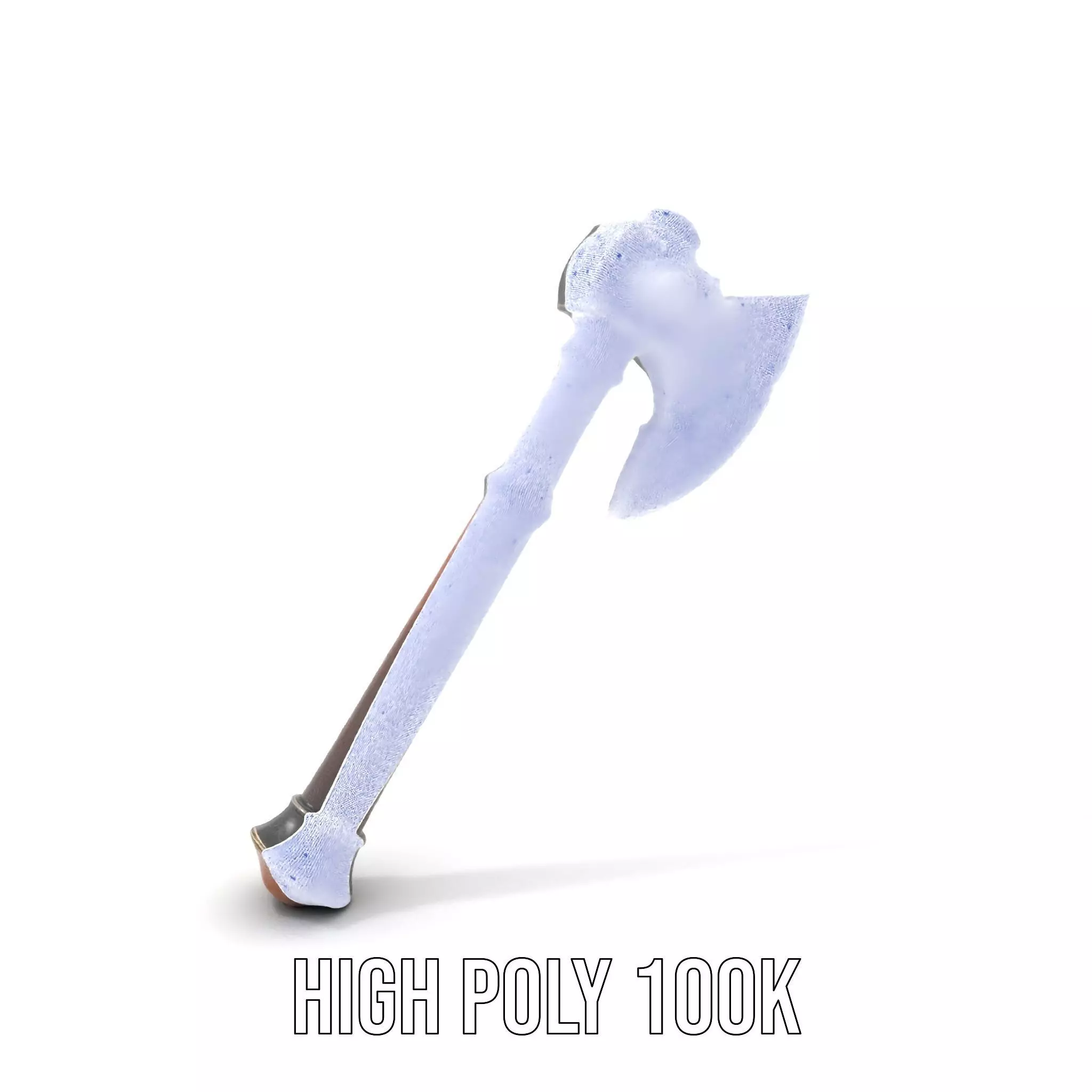 Ornate Battle Axe model pack Low-poly 3D model_4