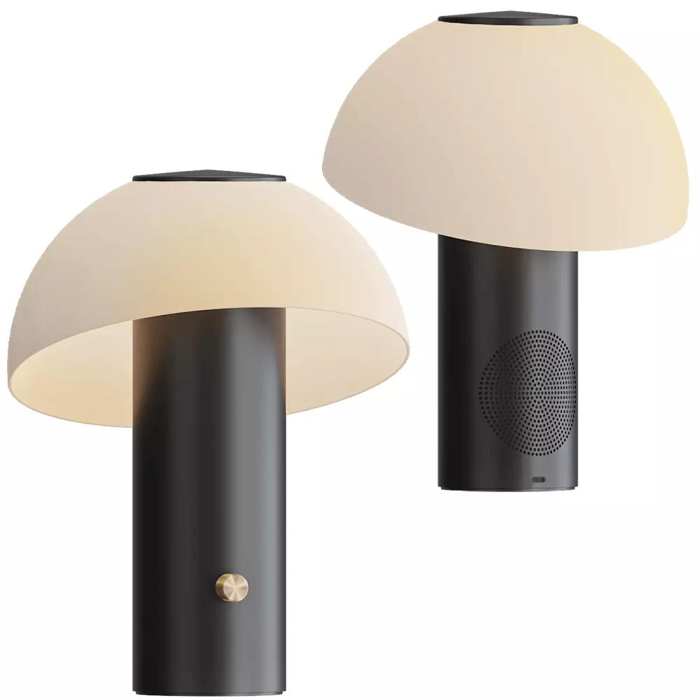 Modern Dome Table Lamp Piccolo Low-poly 3D model