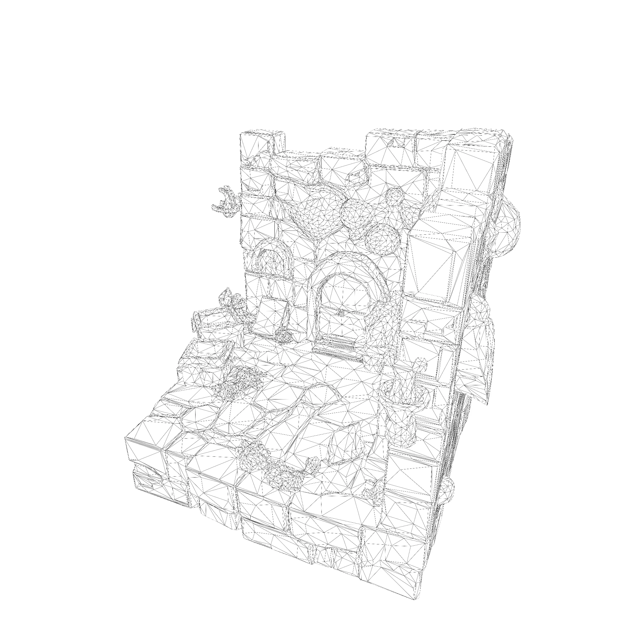Stylized Dungeon 3D Environment Modular Fantasy Scene Low-poly 3D model_8