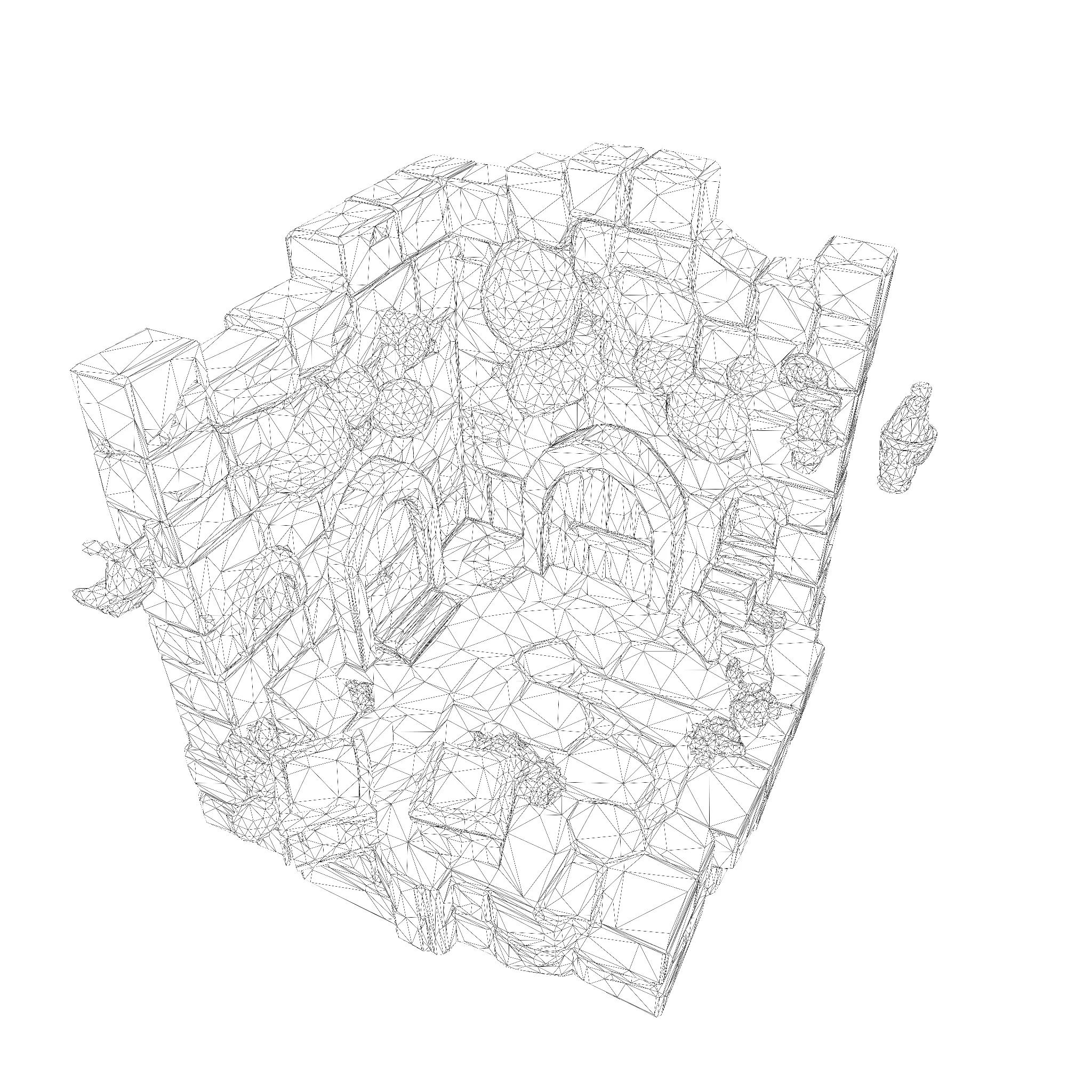 Stylized Dungeon 3D Environment Modular Fantasy Scene Low-poly 3D model_6