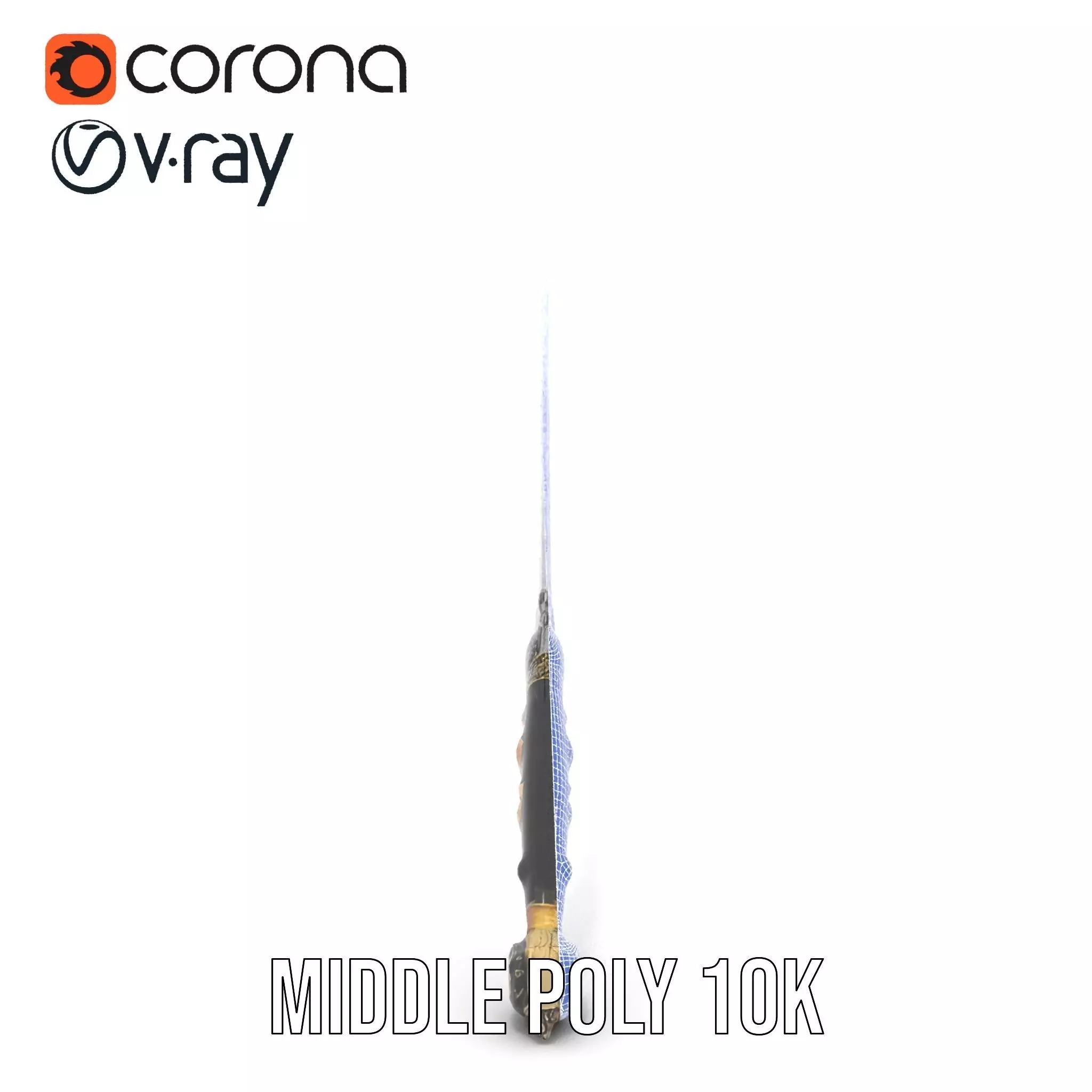 Medieval Black Sword model pack Low-poly 3D model_27