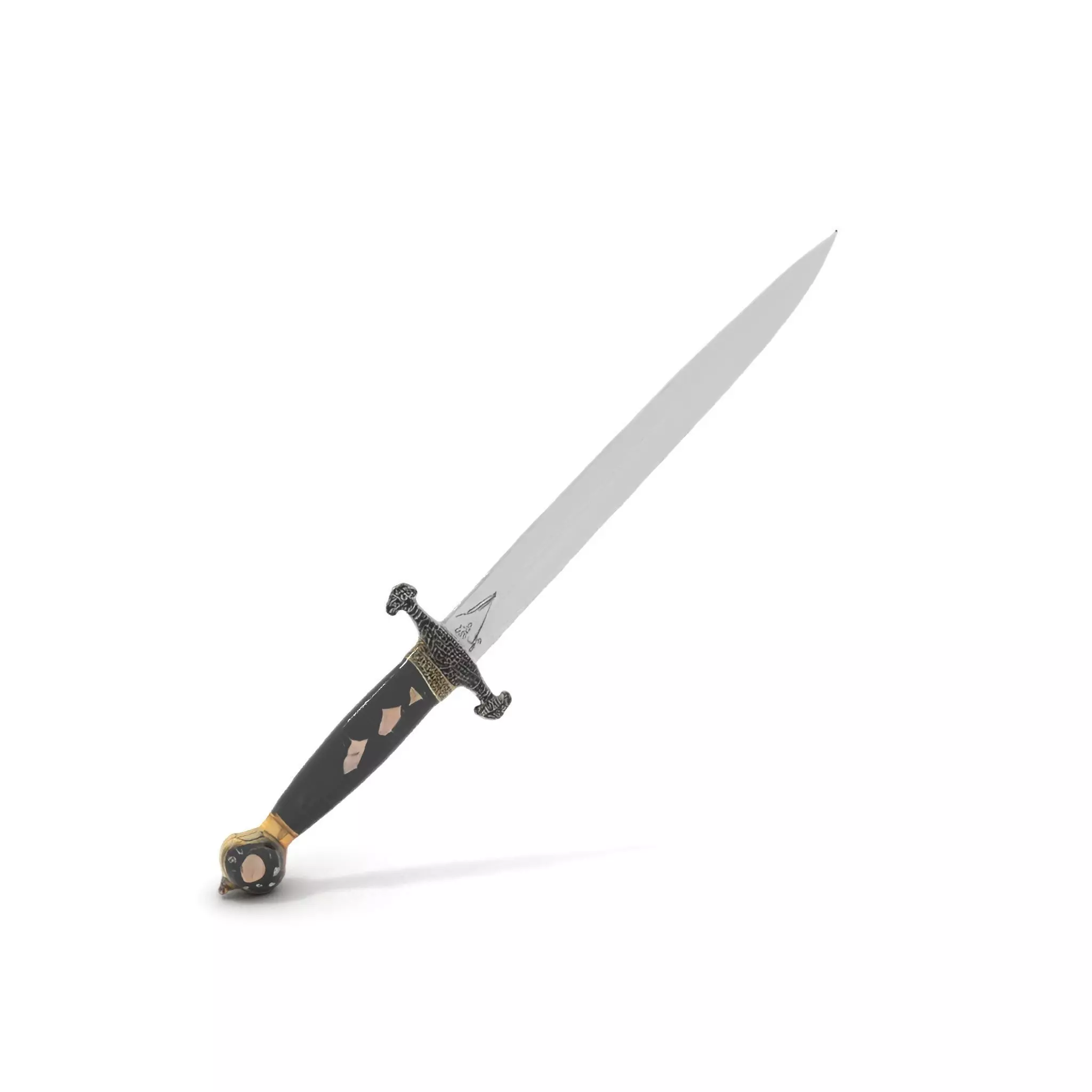 Medieval Black Sword model pack Low-poly 3D model_5