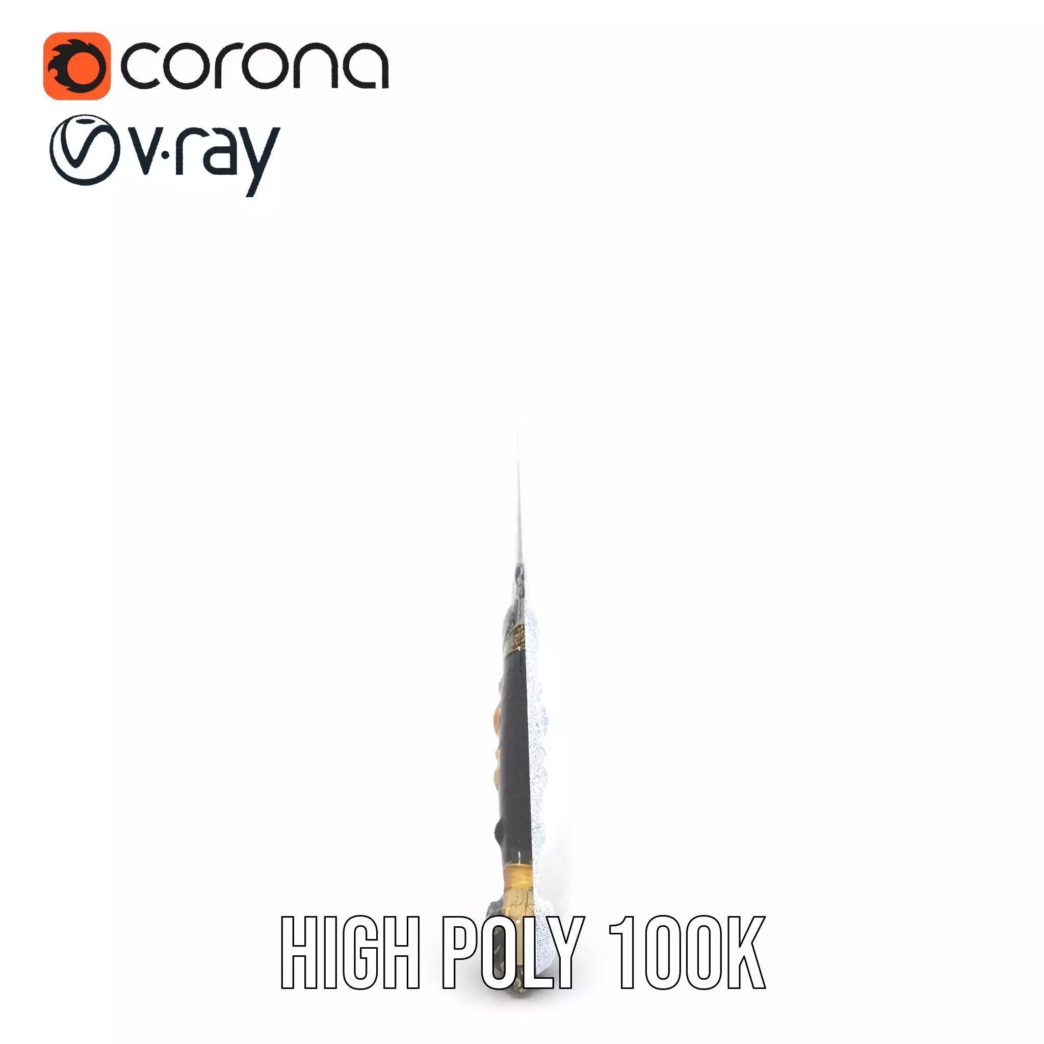 Medieval Black Sword model pack Low-poly 3D model_32