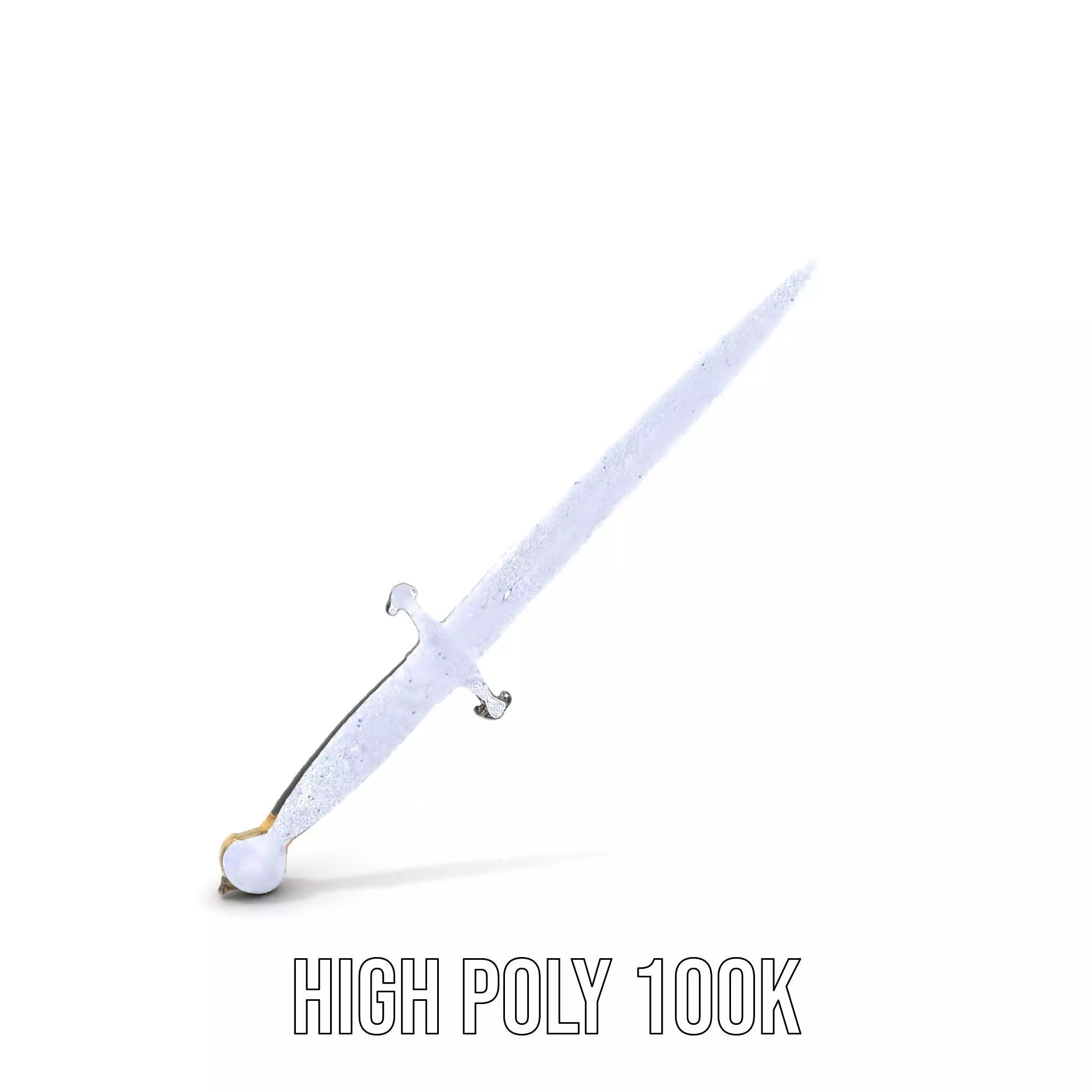 Medieval Black Sword model pack Low-poly 3D model_4