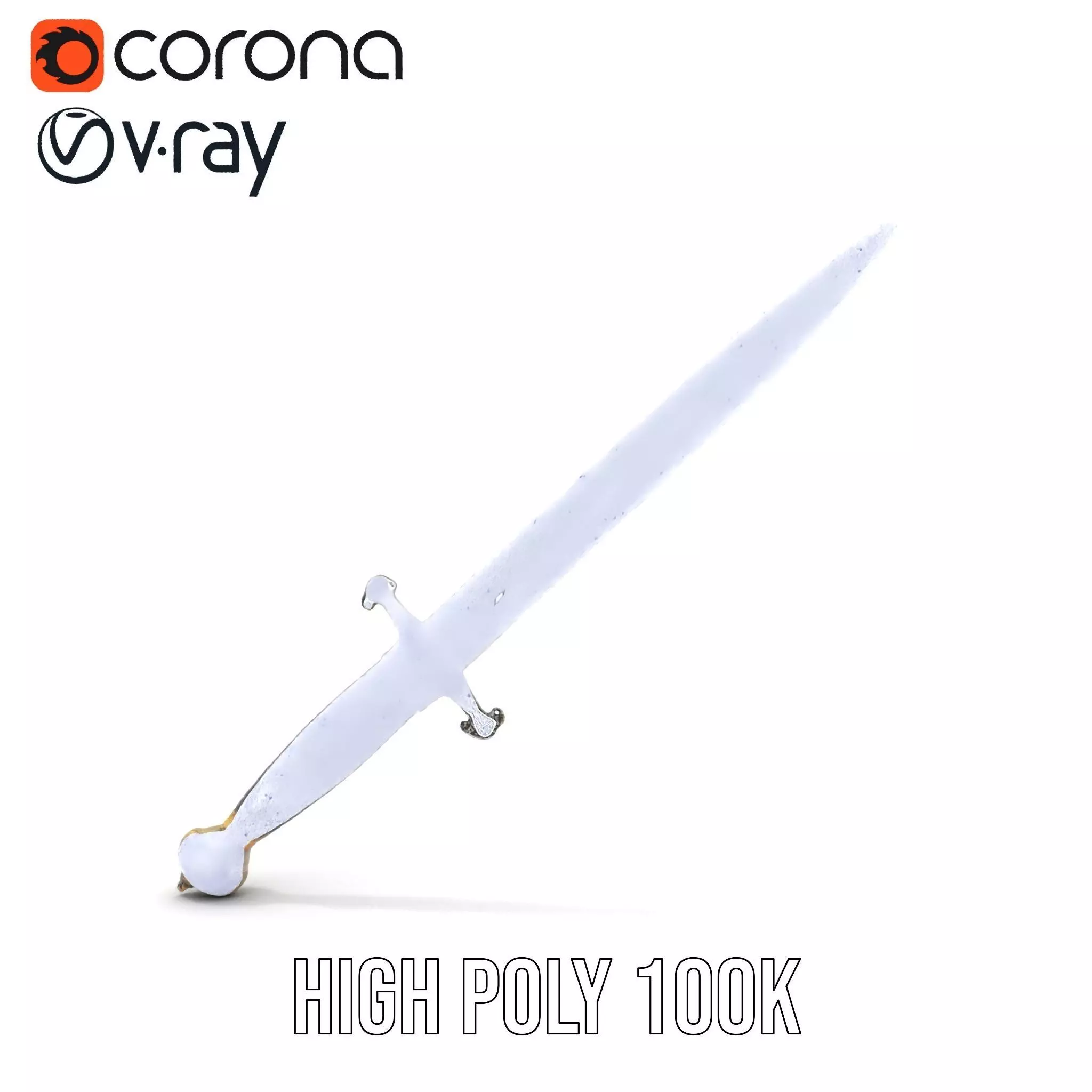 Medieval Black Sword model pack Low-poly 3D model_33