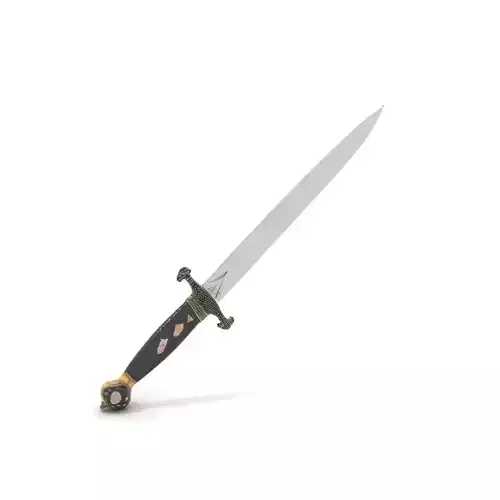 Medieval Black Sword model pack Low-poly 3D model