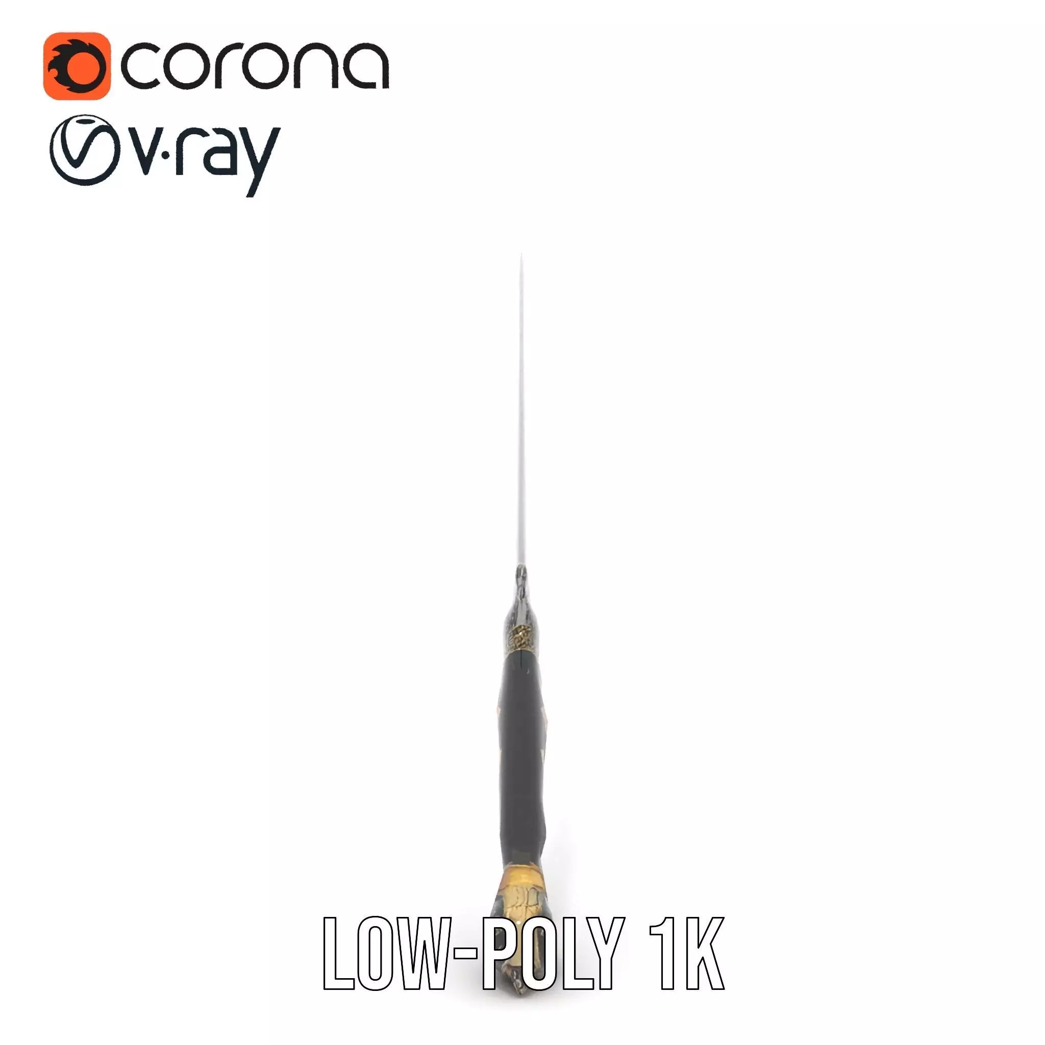 Medieval Black Sword model pack Low-poly 3D model_22