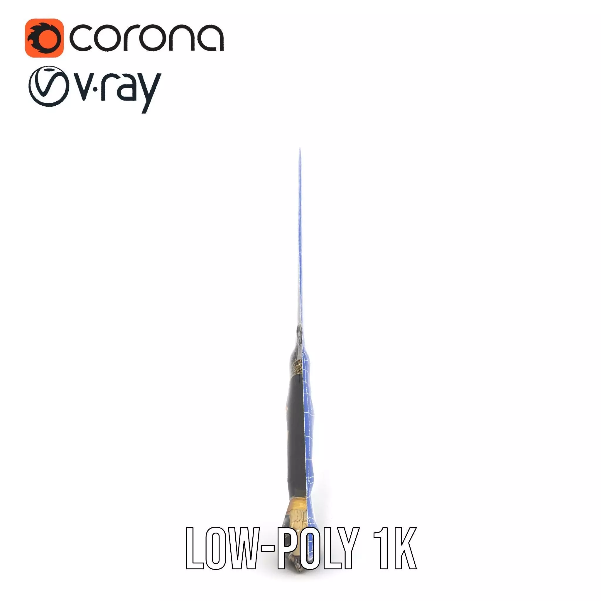 Medieval Black Sword model pack Low-poly 3D model_30