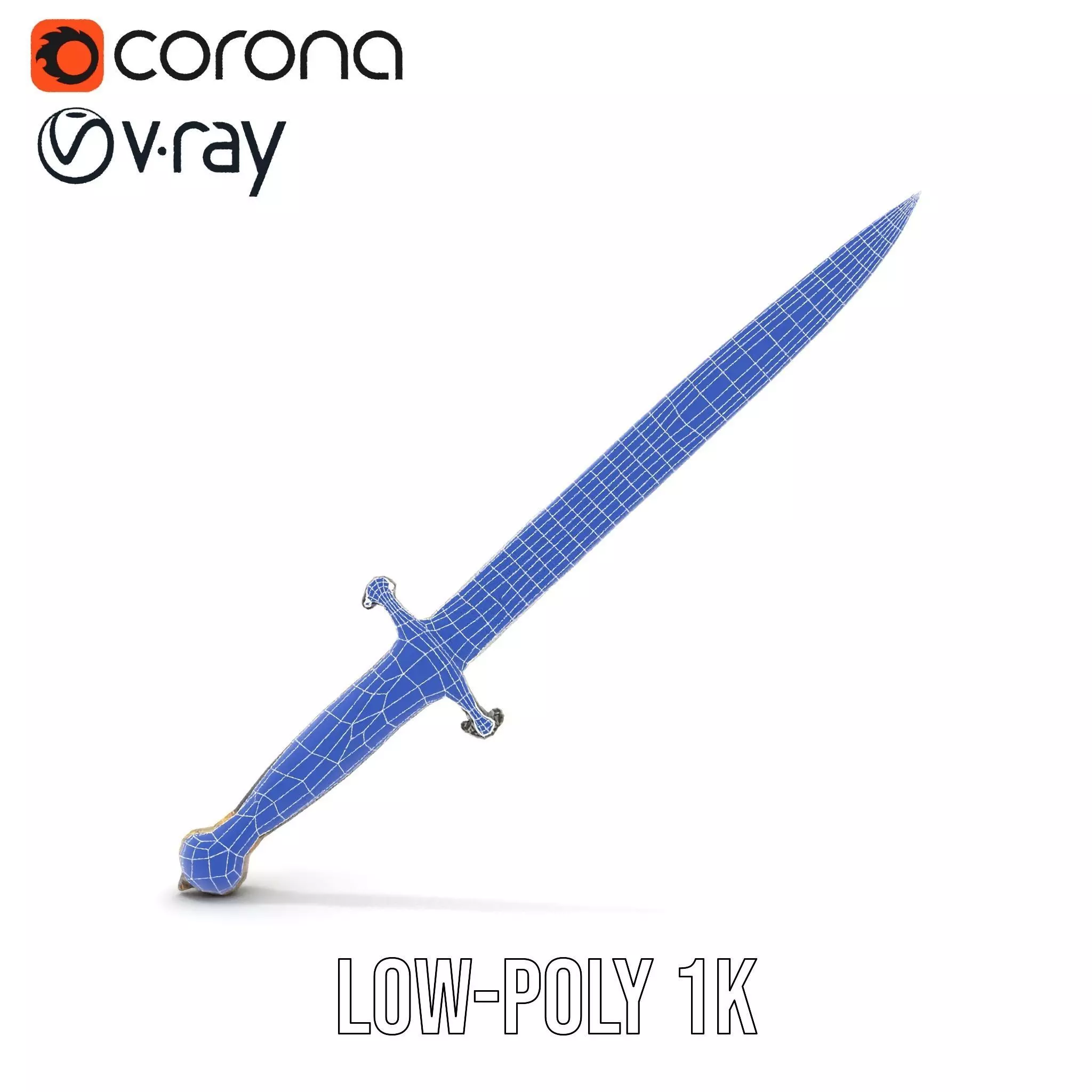 Medieval Black Sword model pack Low-poly 3D model_20