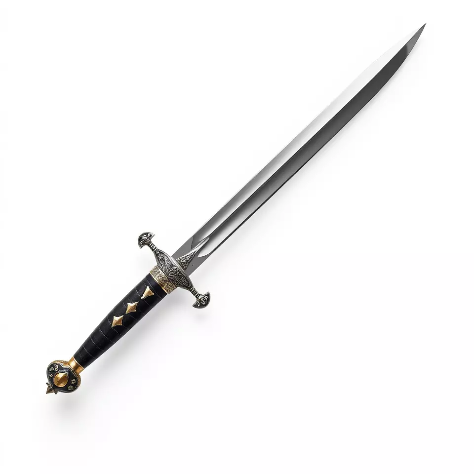 Medieval Black Sword model pack Low-poly 3D model_2