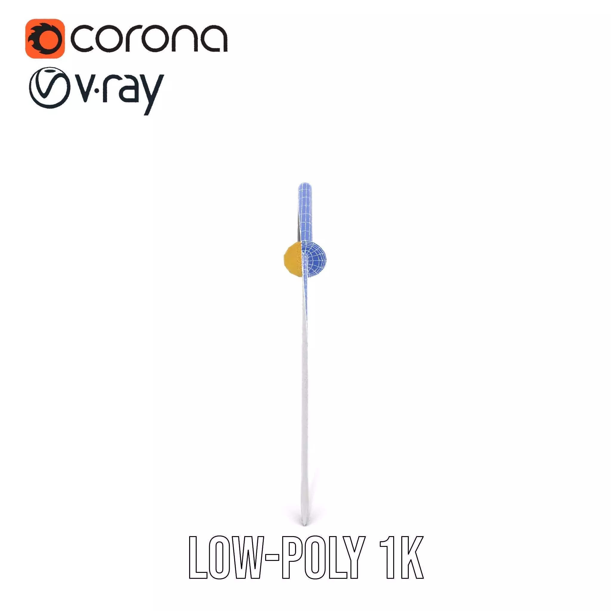 Elegant Katana model pack Low-poly 3D model_28