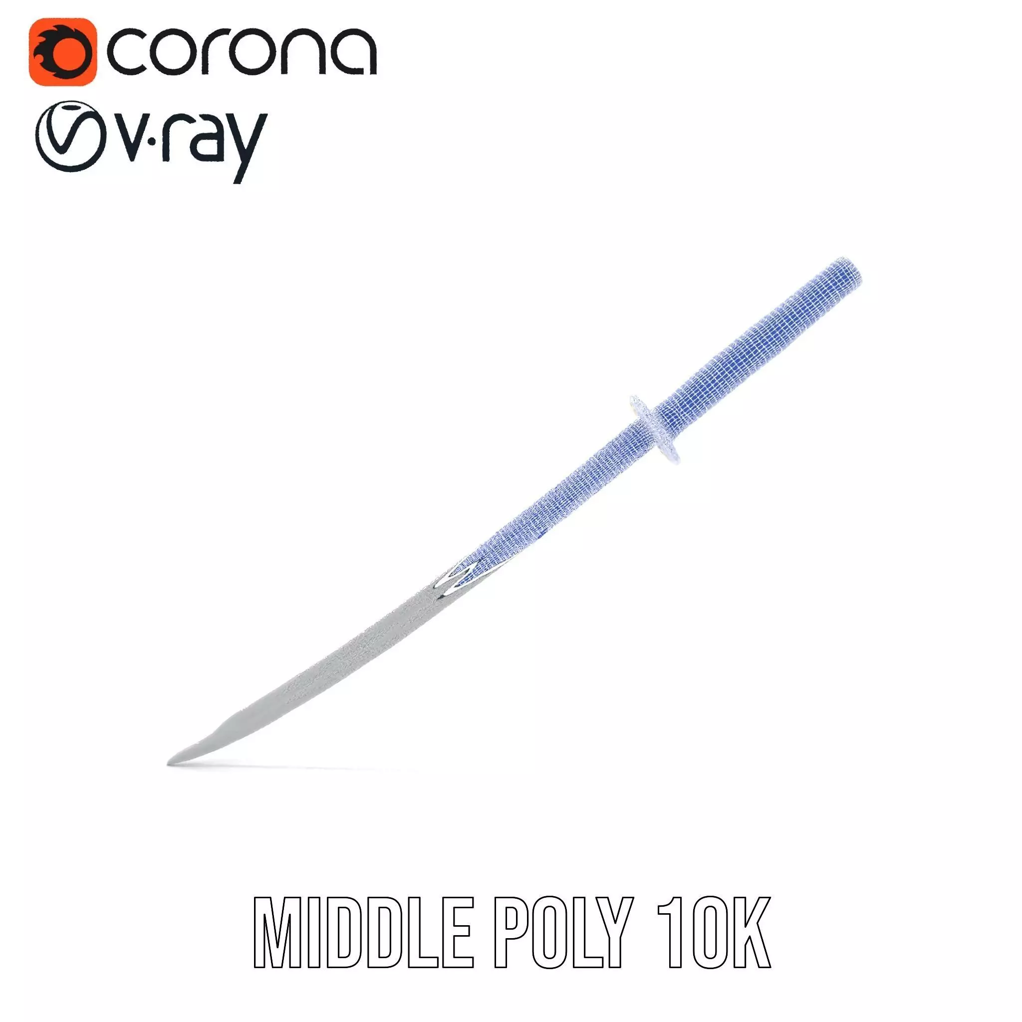 Elegant Katana model pack Low-poly 3D model_25