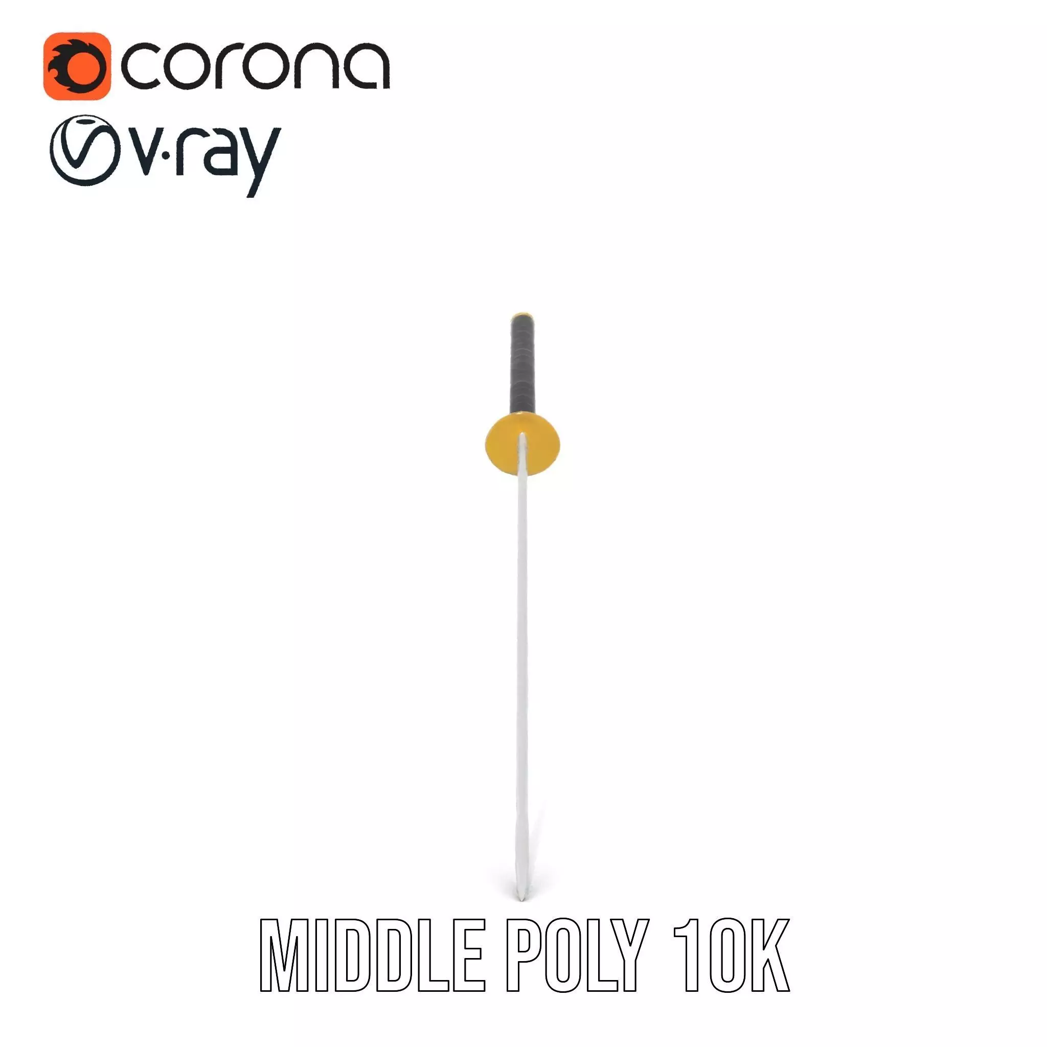 Elegant Katana model pack Low-poly 3D model_13