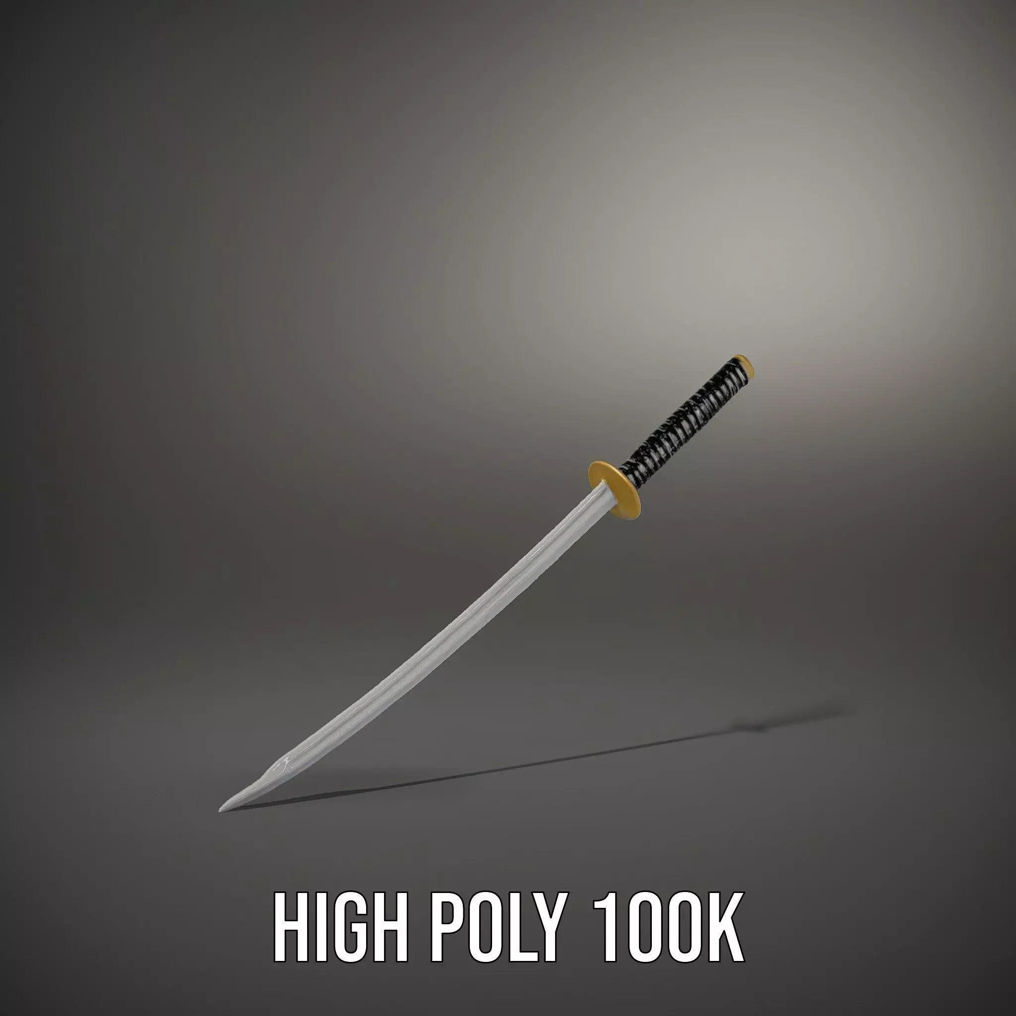 Elegant Katana model pack Low-poly 3D model_8