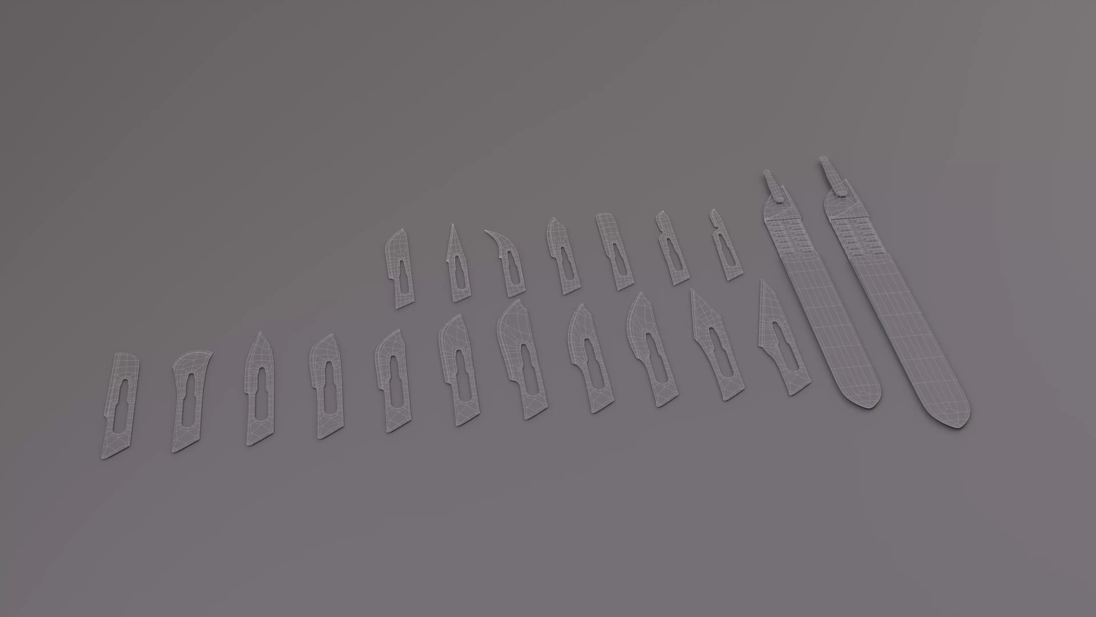 Medical Scalpel Pack 3D model_7