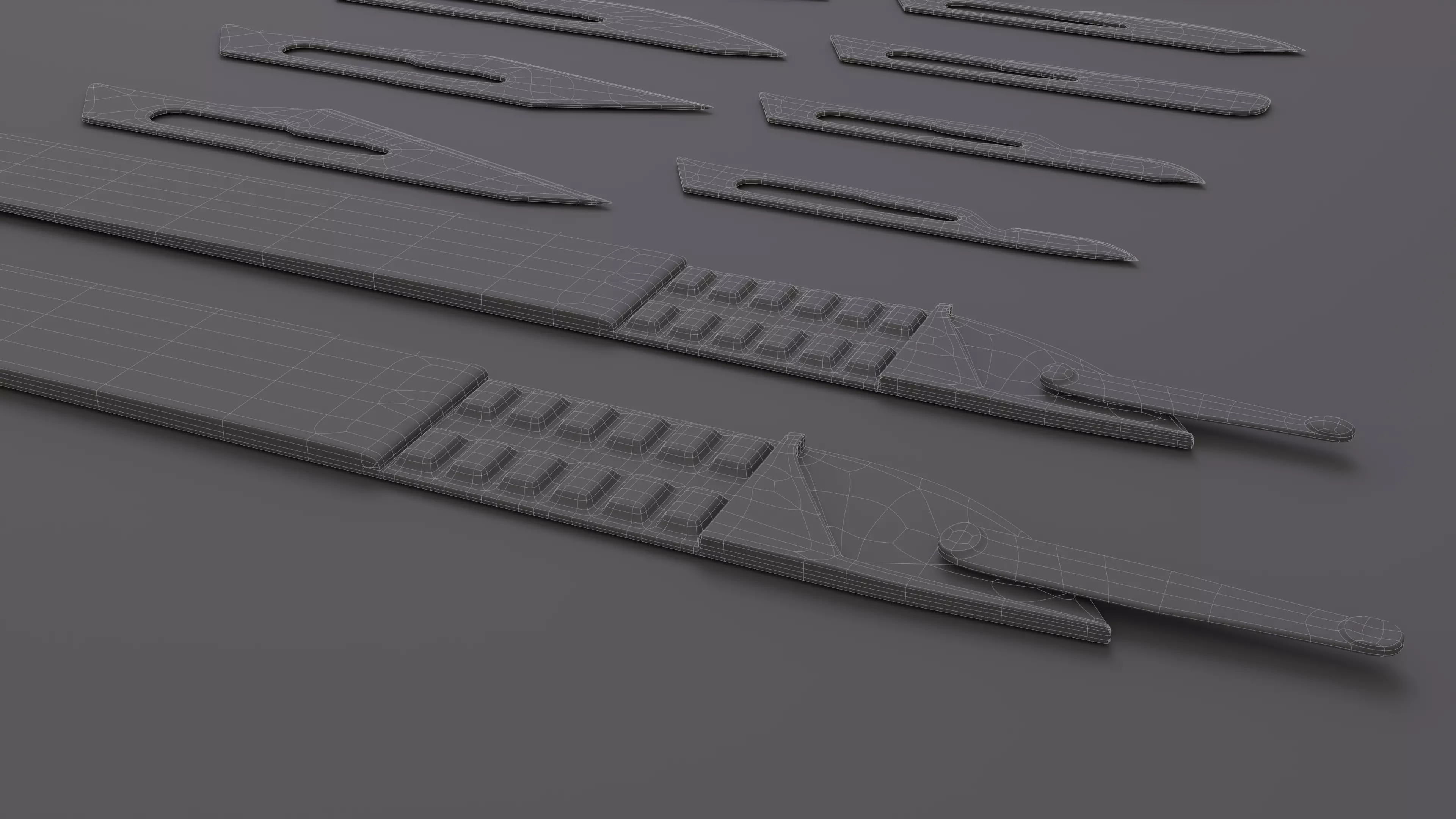 Medical Scalpel Pack 3D model_9