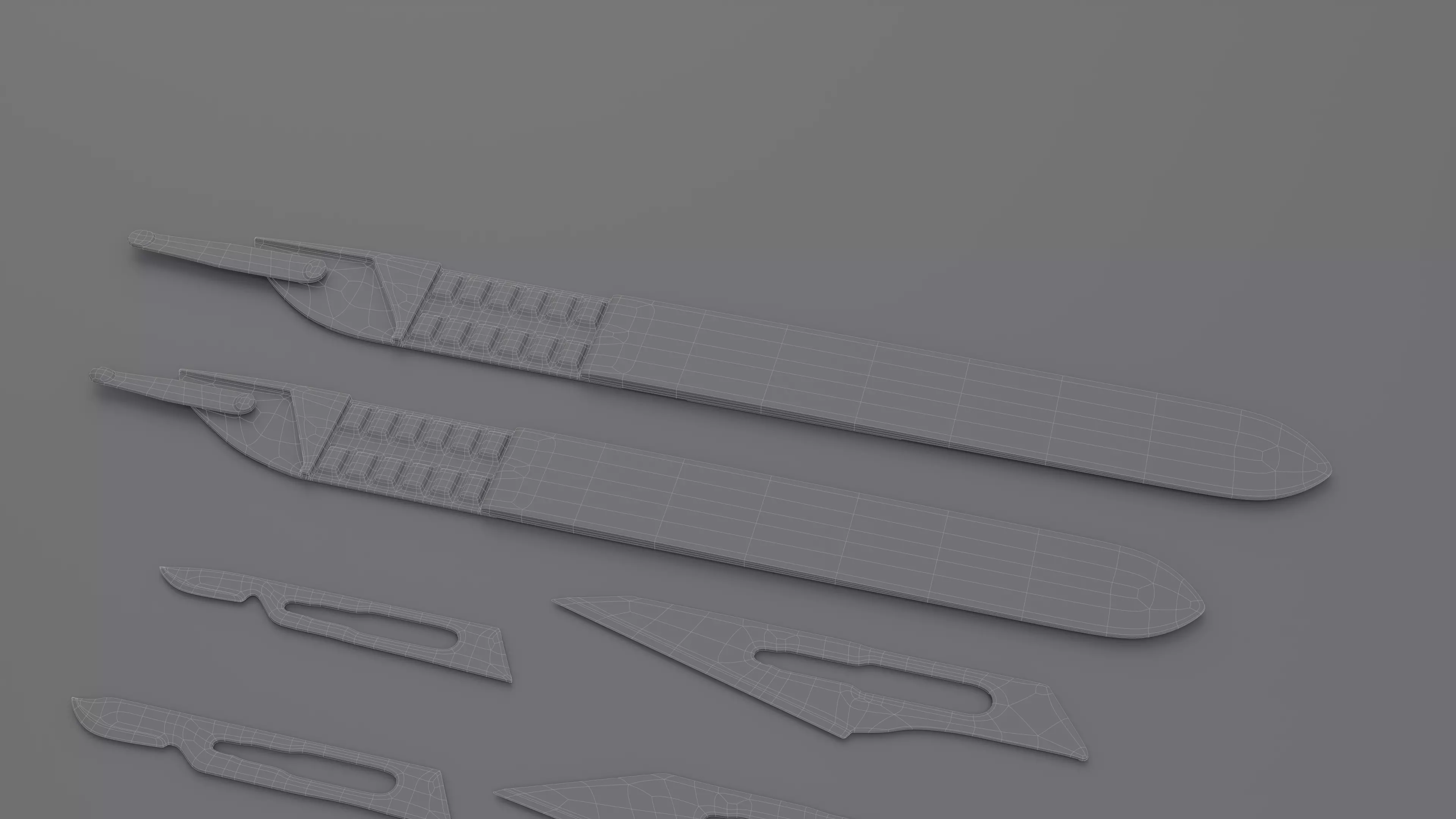 Medical Scalpel Pack 3D model_8