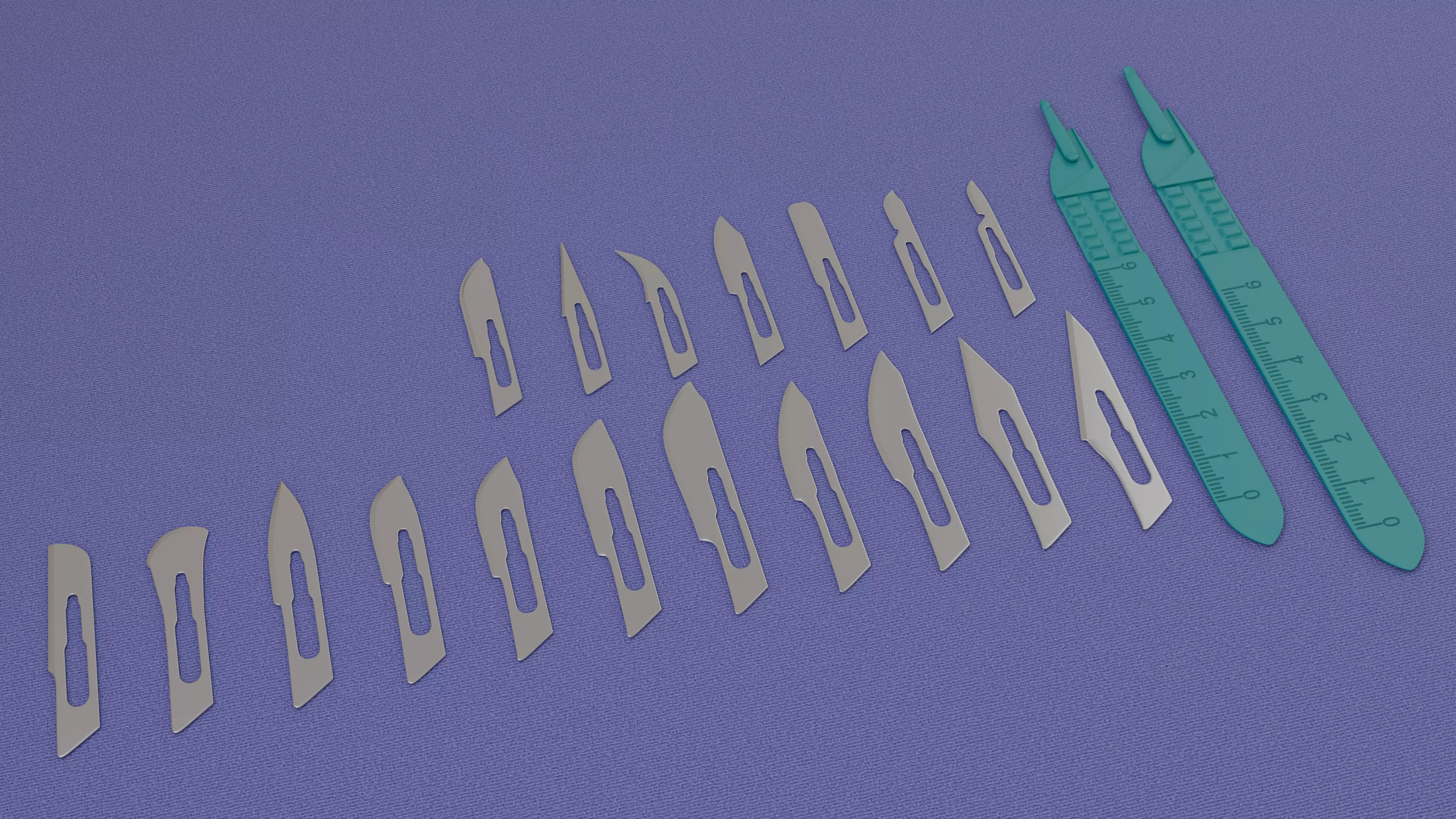 Medical Scalpel Pack 3D model_4