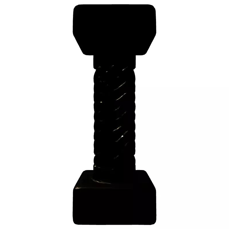 Golden Ornate Pillar Architectural Element Low-poly 3D model_7